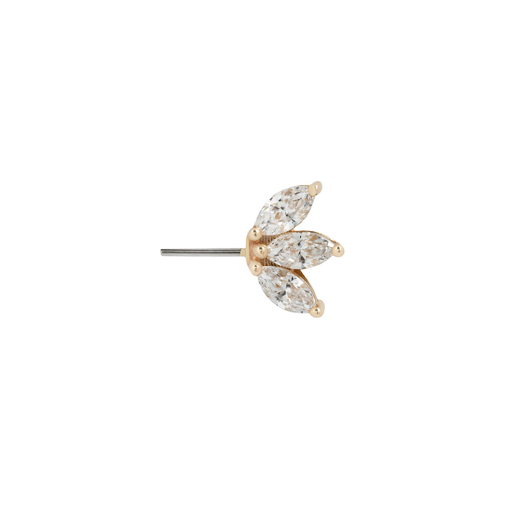Moet CZ - Forward Facing - Threadless End