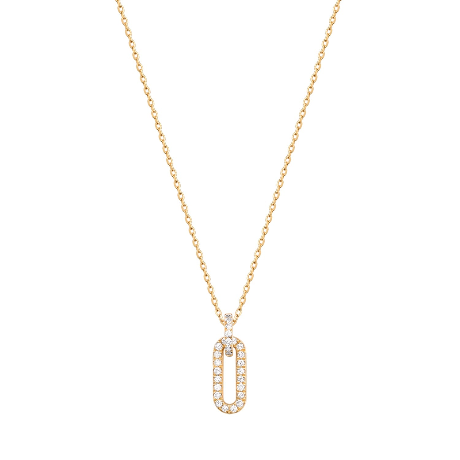 RION x Buddha Jewelry Link Necklace - Genuine Diamond