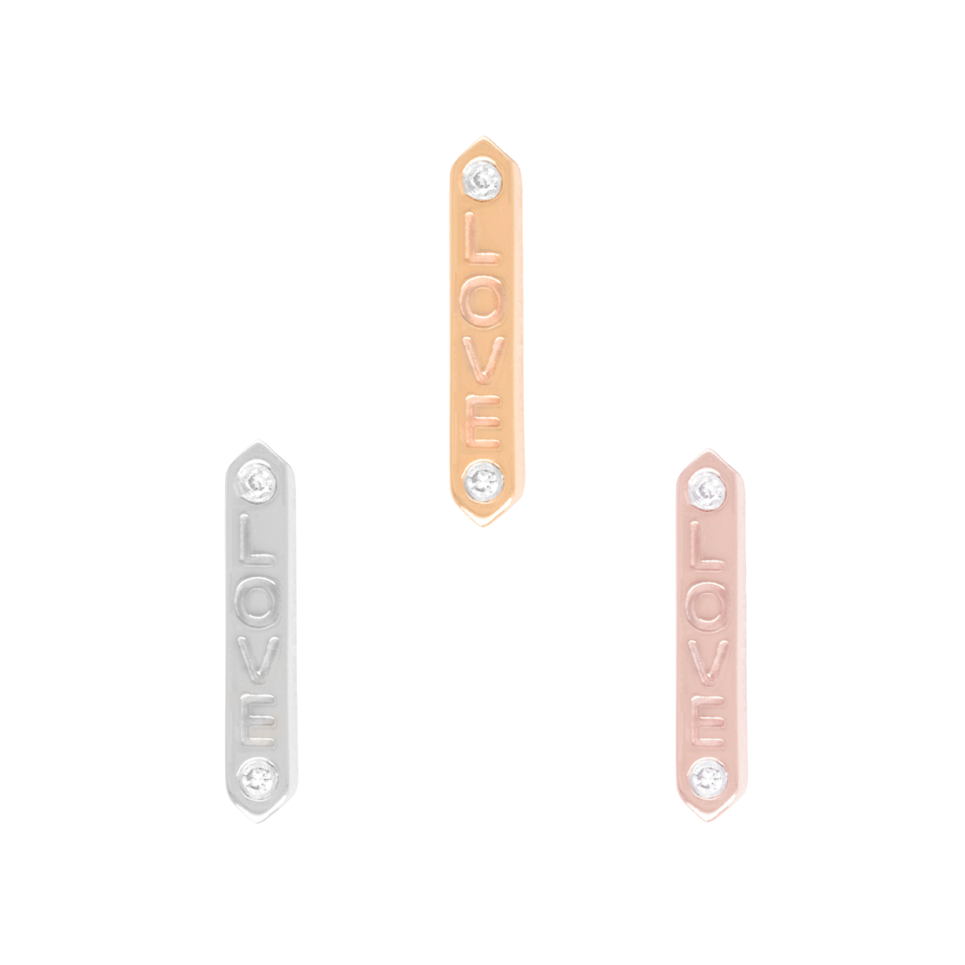 "LOVE" - Diamond - Threadless End