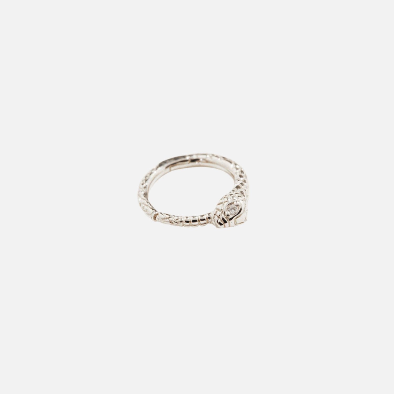 6mm Serpent Clicker, White Gold