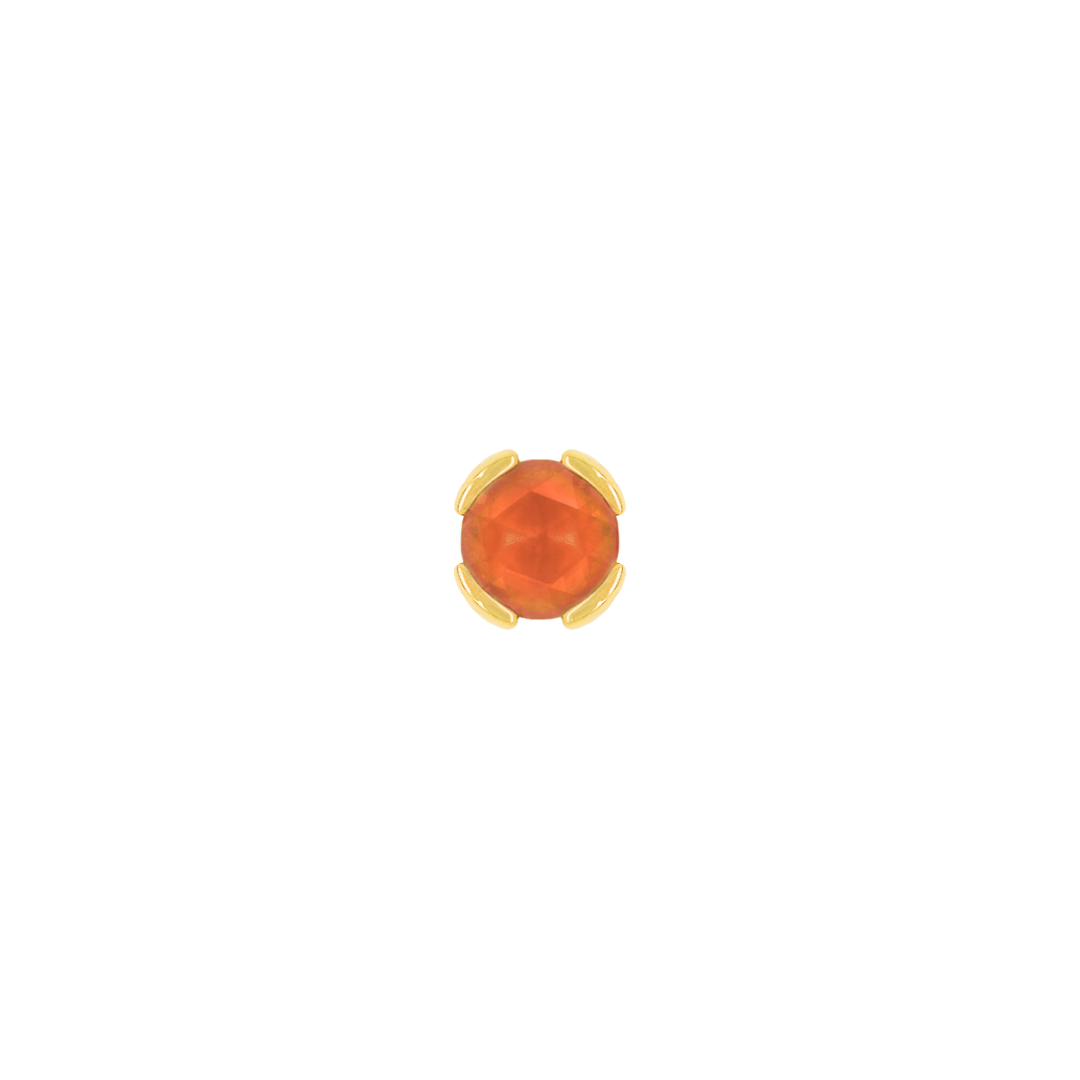 Peekaboo - Sandblasted Orange Garnet - Threadless End 5 Peekaboo - Sandblasted Orange Garnet - Threadless End