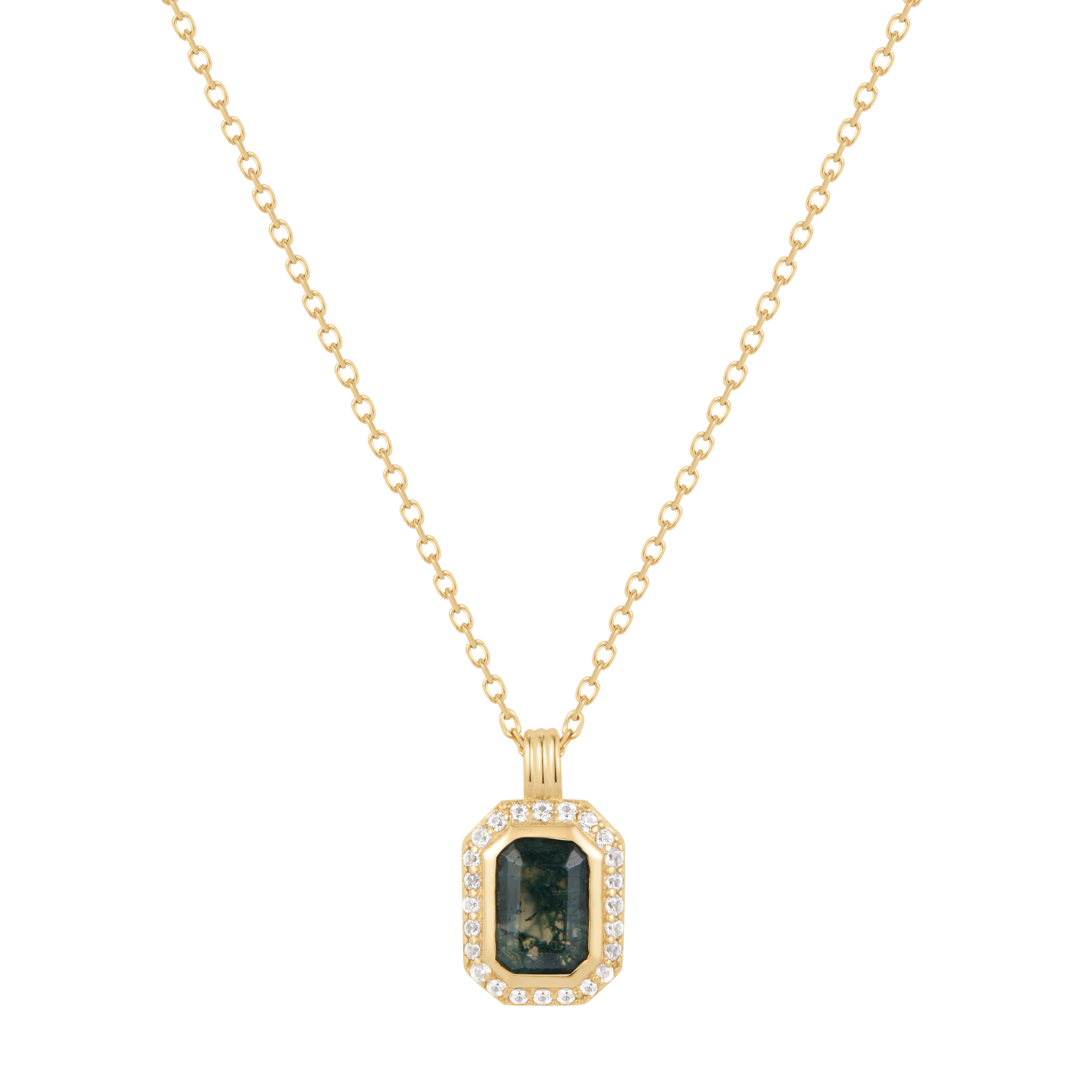 RION x Buddha Jewelry Discovery Necklace - Moss Agate