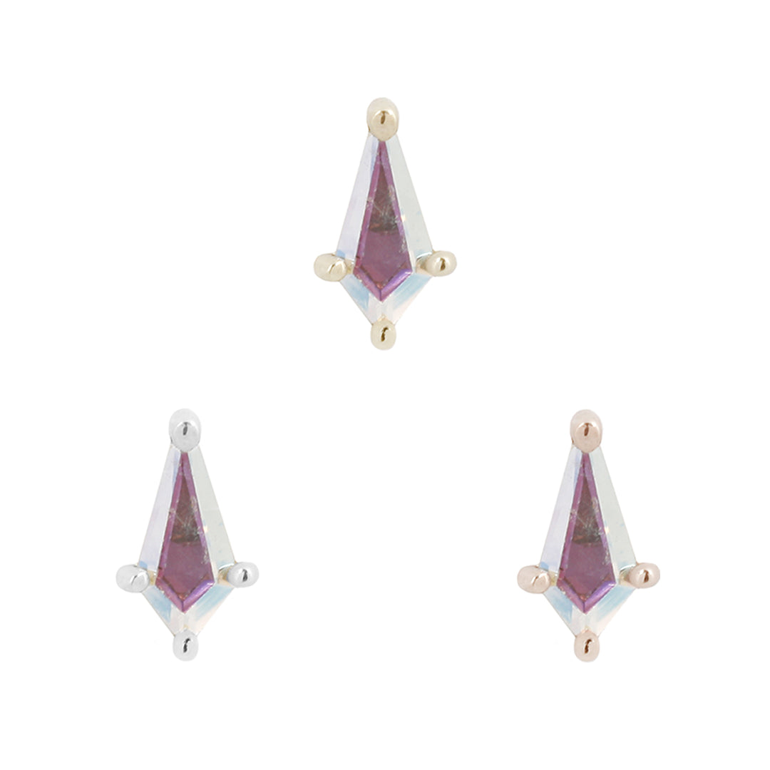 Mini Soho - Kite Cut Mercury Mist Topaz - Threadless End
