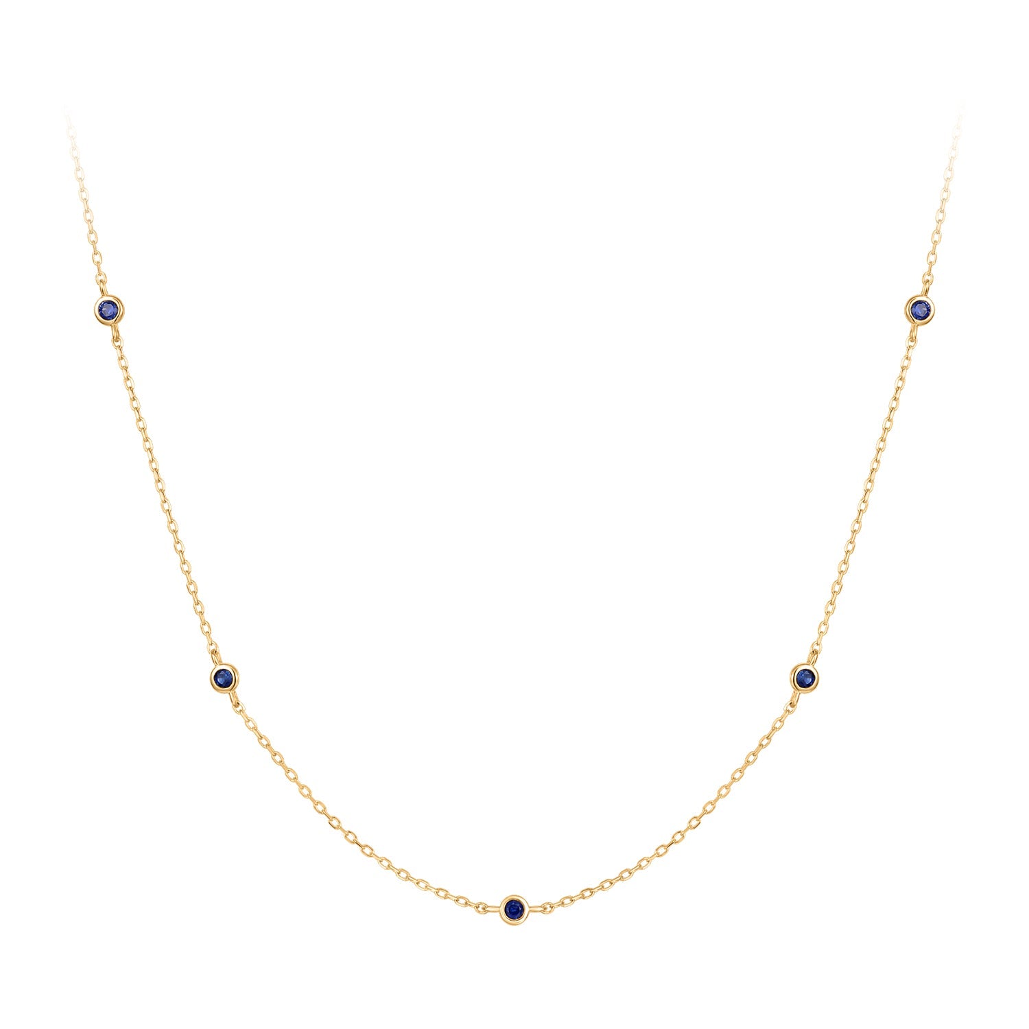 RION x Buddha Jewelry Insight Necklace - Blue Sapphire