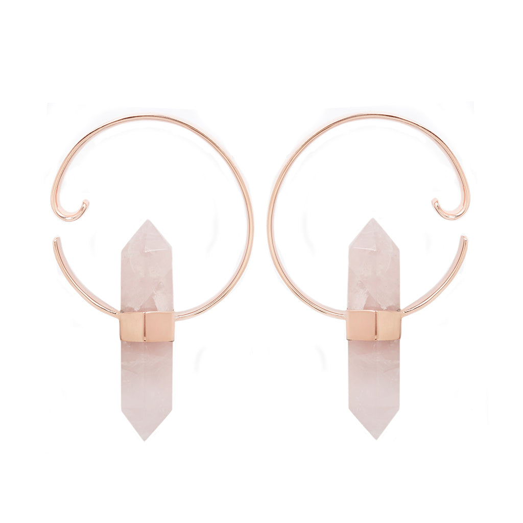 Alchemy Weights - Rose Quartz + Rose Gold Plated