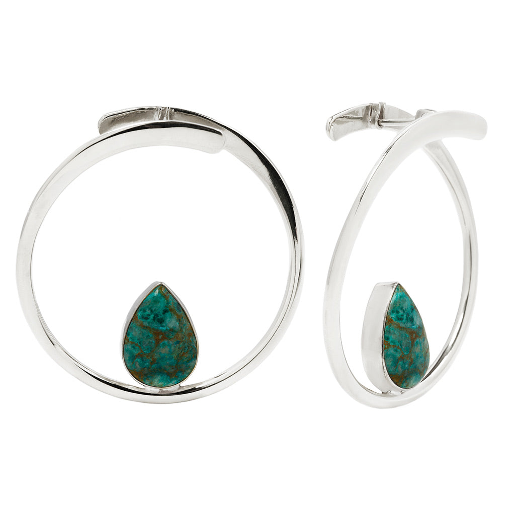 Stay Sexy Earrings - Silver + Chrysocholla