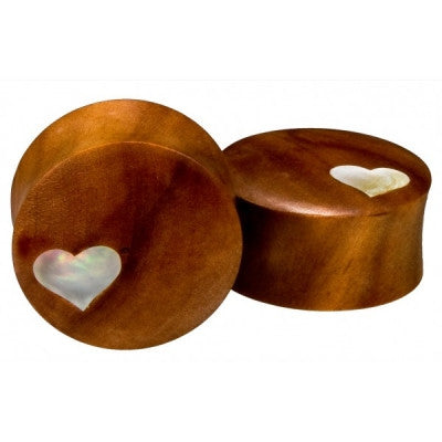 Modern Romance Plugs - Saba wood + Mother of Pearl