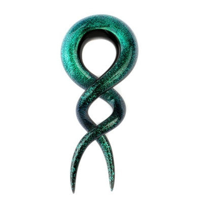 Glass Double Helix - Green Dichro