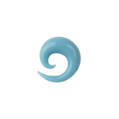 Glass Simple Spiral - Capri Blue