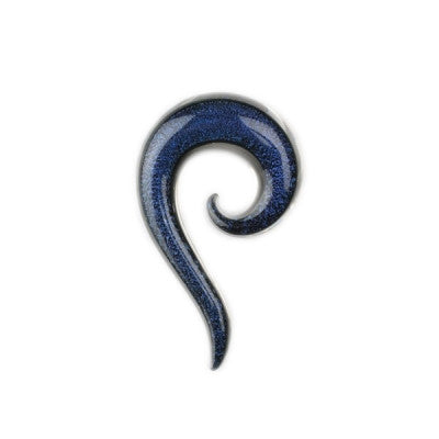 Glass Tail Spiral - Blue Dichro