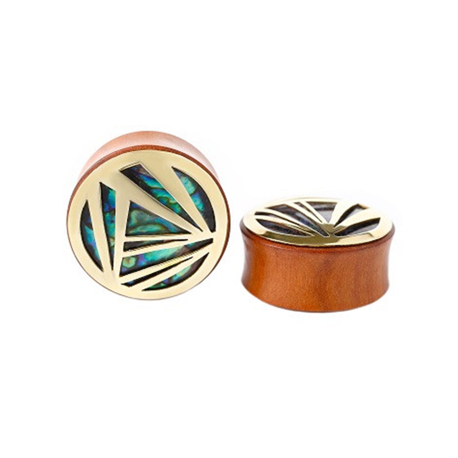 Prime Plugs - Brass + Abalone
