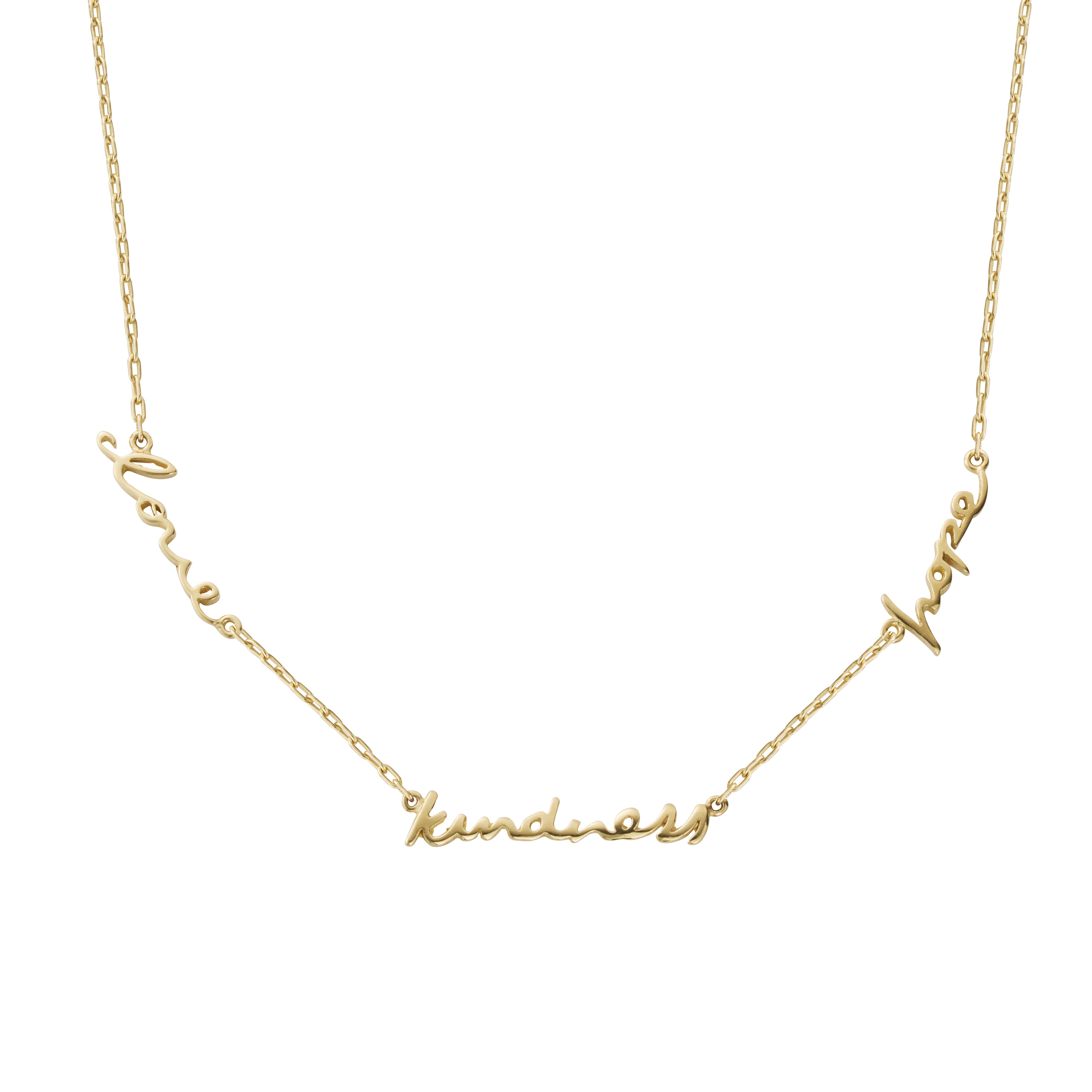 Gold 'Love Kindness Hope' Affirmation Necklace
