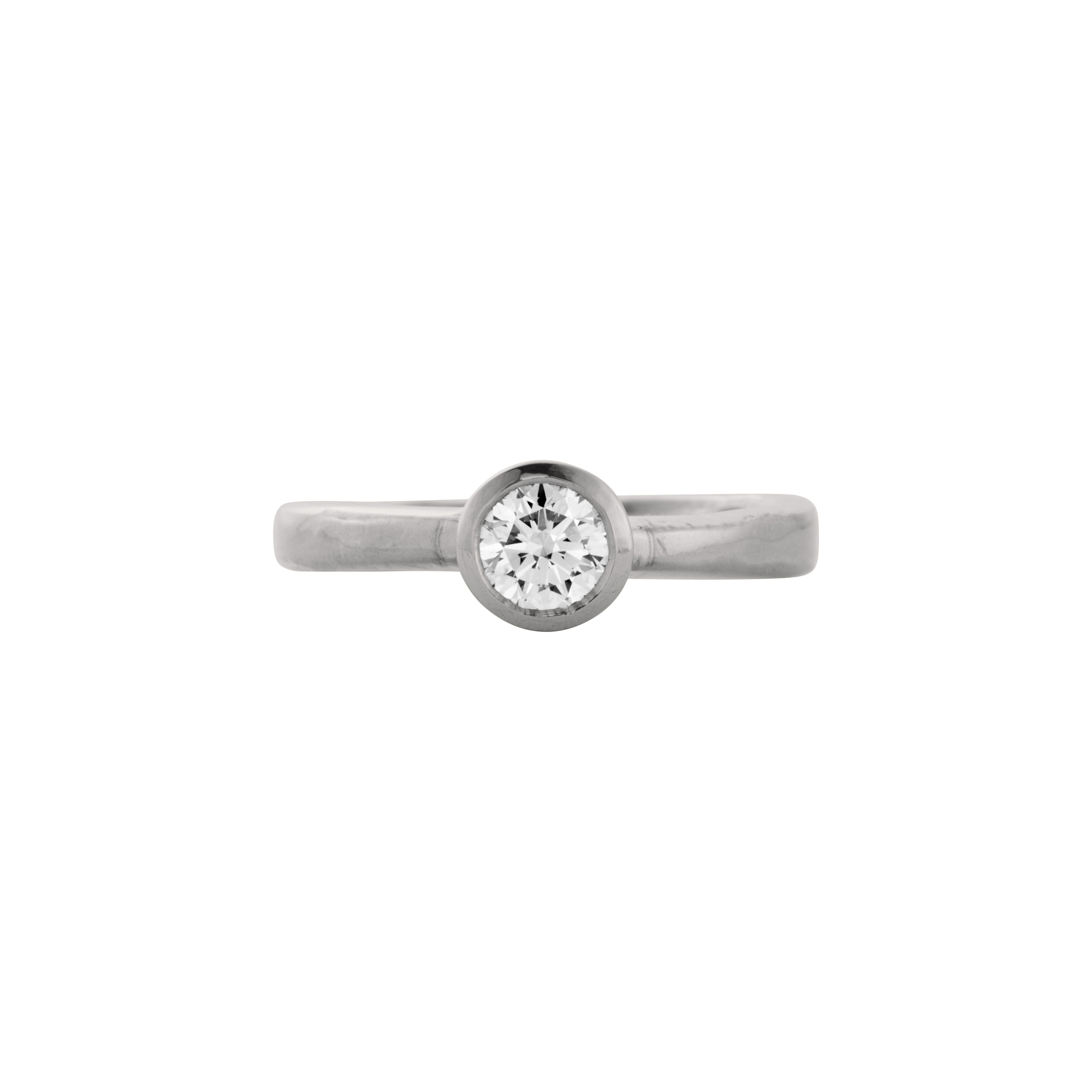 'The Eternity' 9ct White Gold Round 0.5ct Natural Diamond Bezel Engagement Ring 5 'The Eternity' 9ct White Gold Round 0.5ct Natural Diamond Bezel Engagement Ring