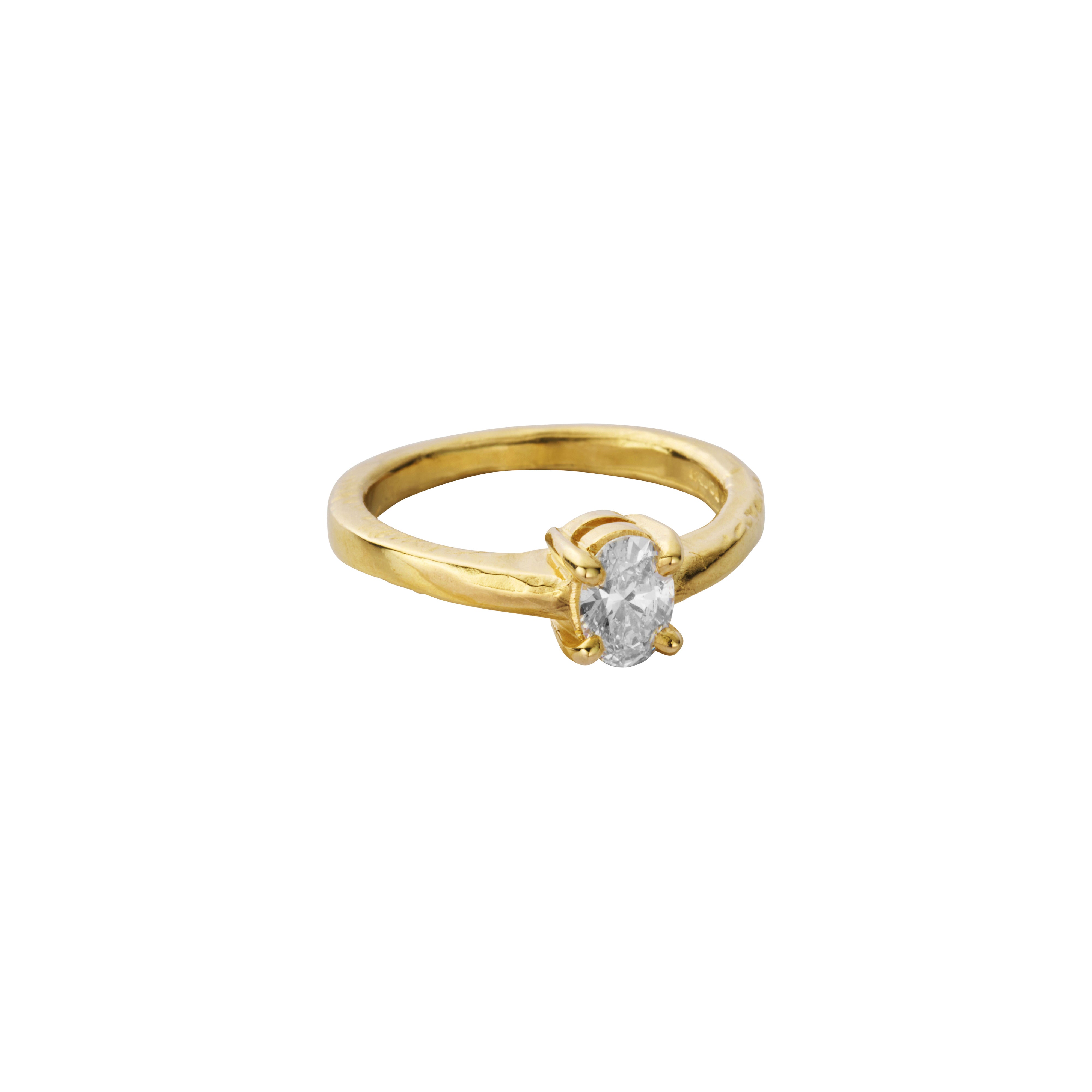 'The Story' 18ct Gold Oval 0.5ct Lab Grown Diamond Claw Engagement Ring