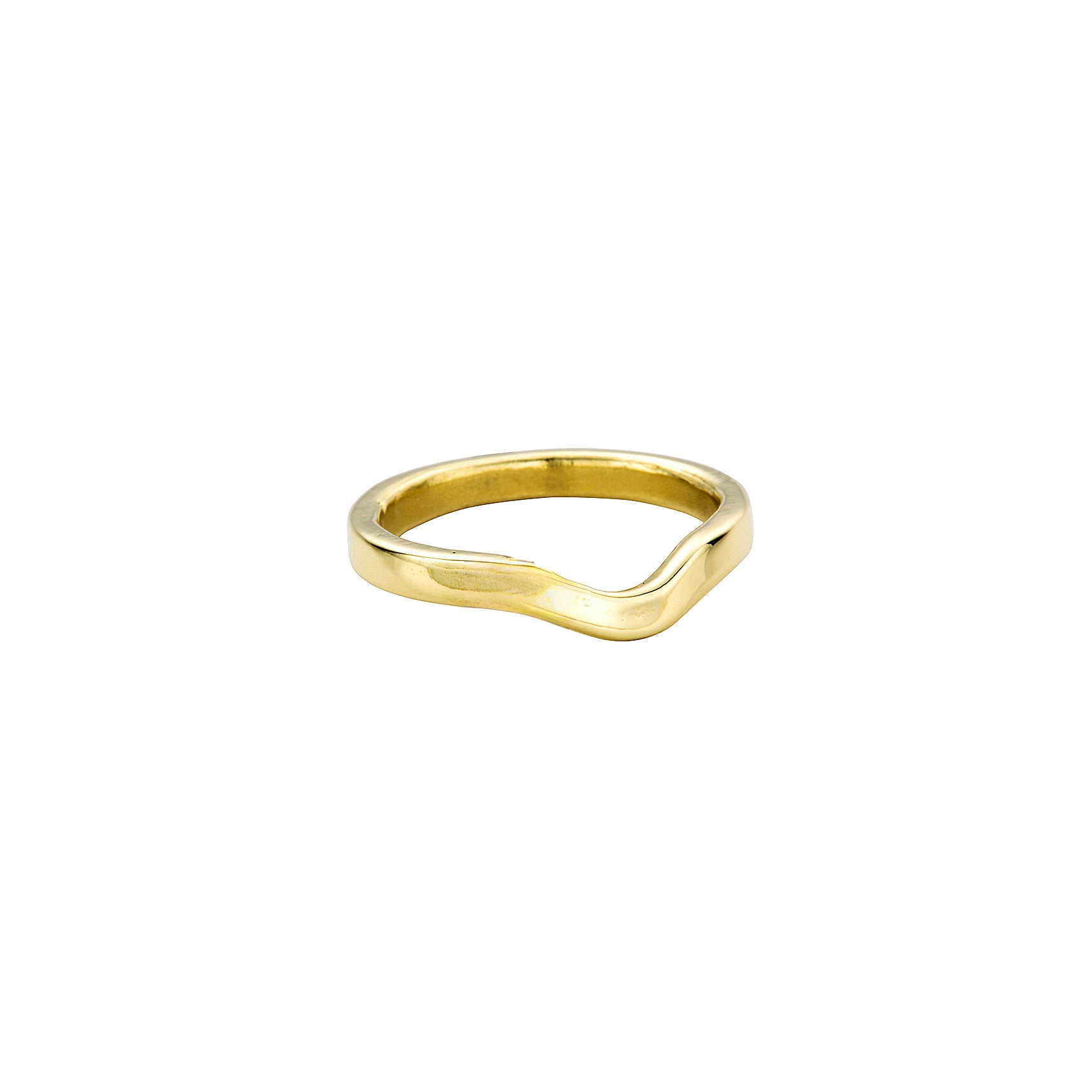 18ct Gold Wave Wedding Band