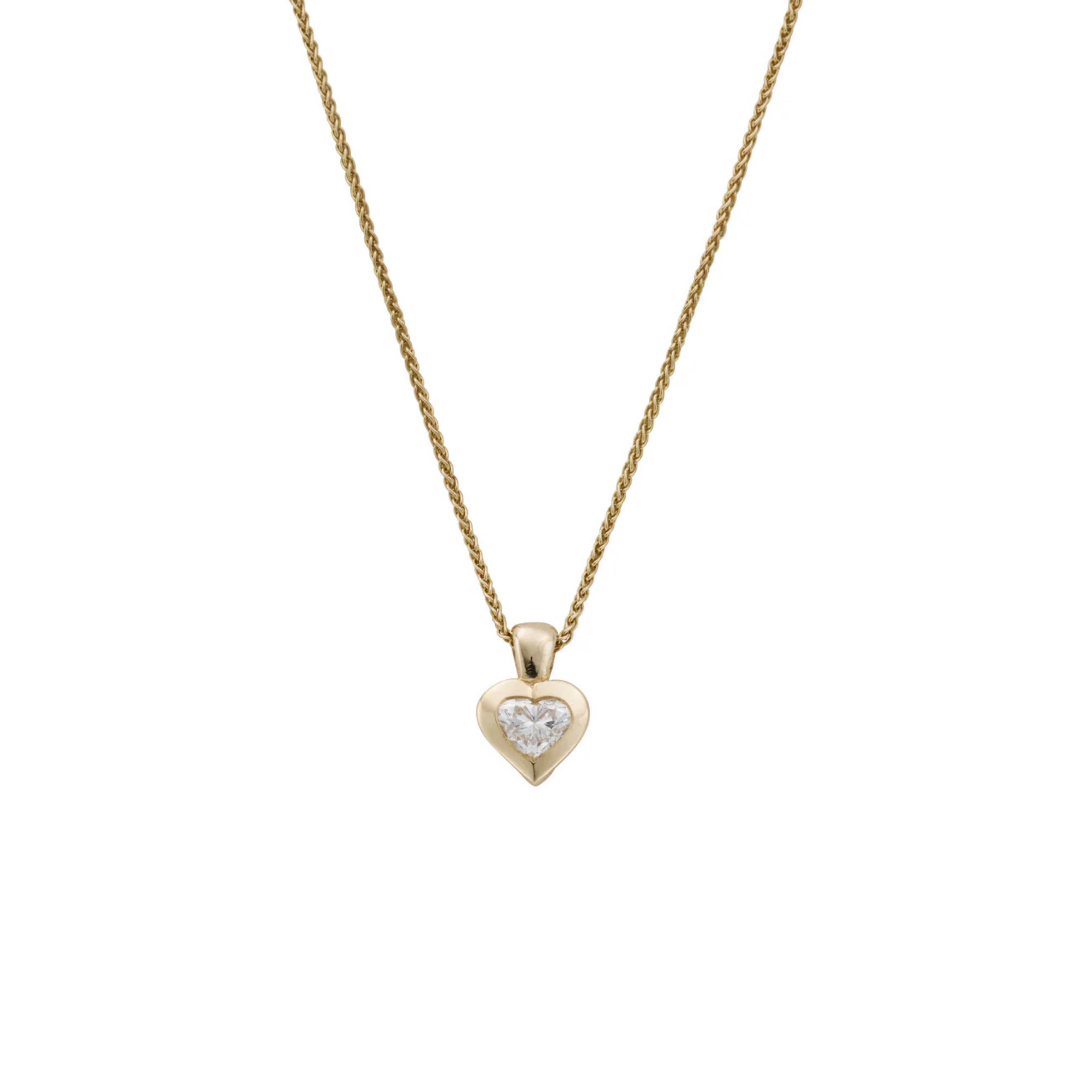 AIMEE Gold Diamond Heart Necklace