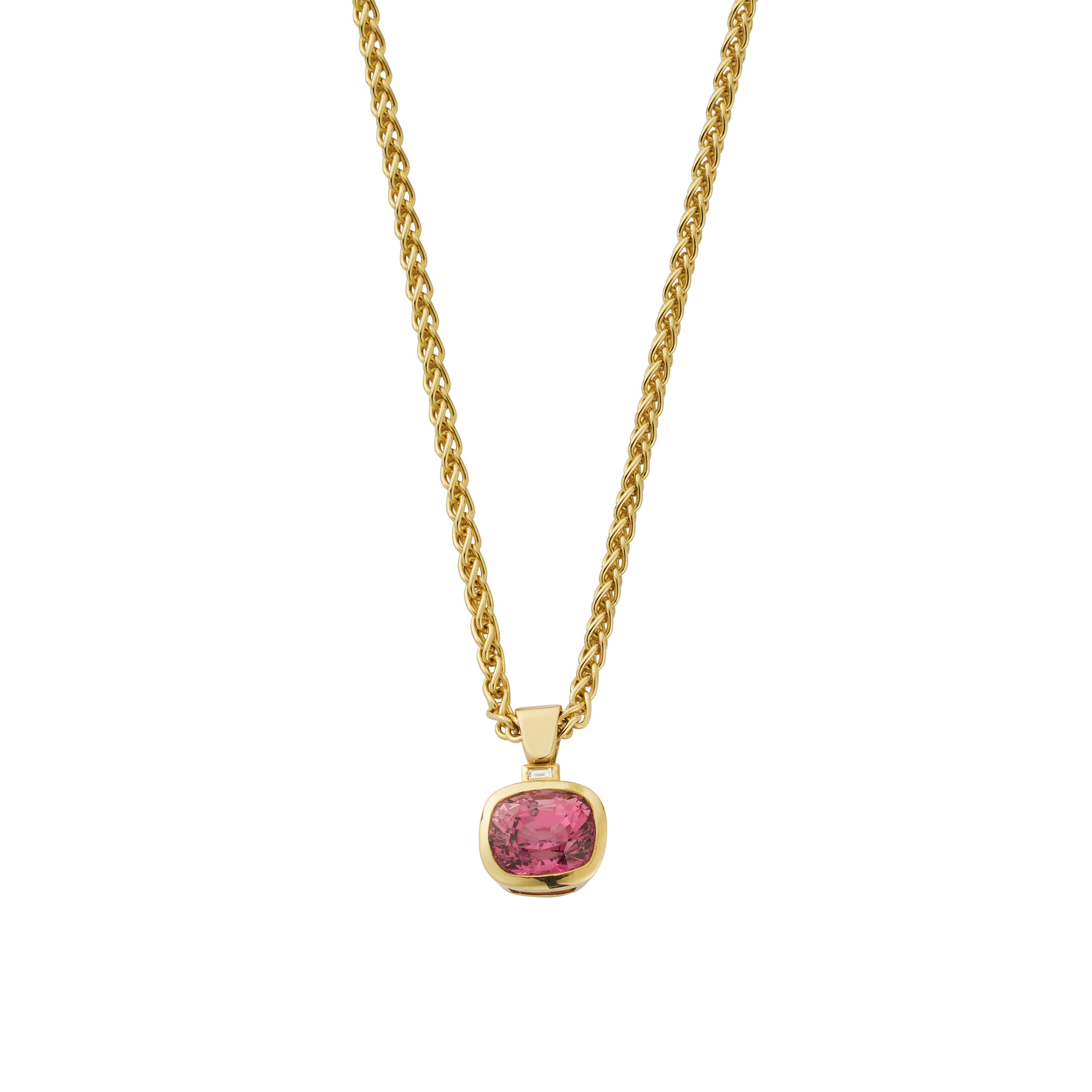 CAMELLIA Gold Spinel & Diamond Necklace