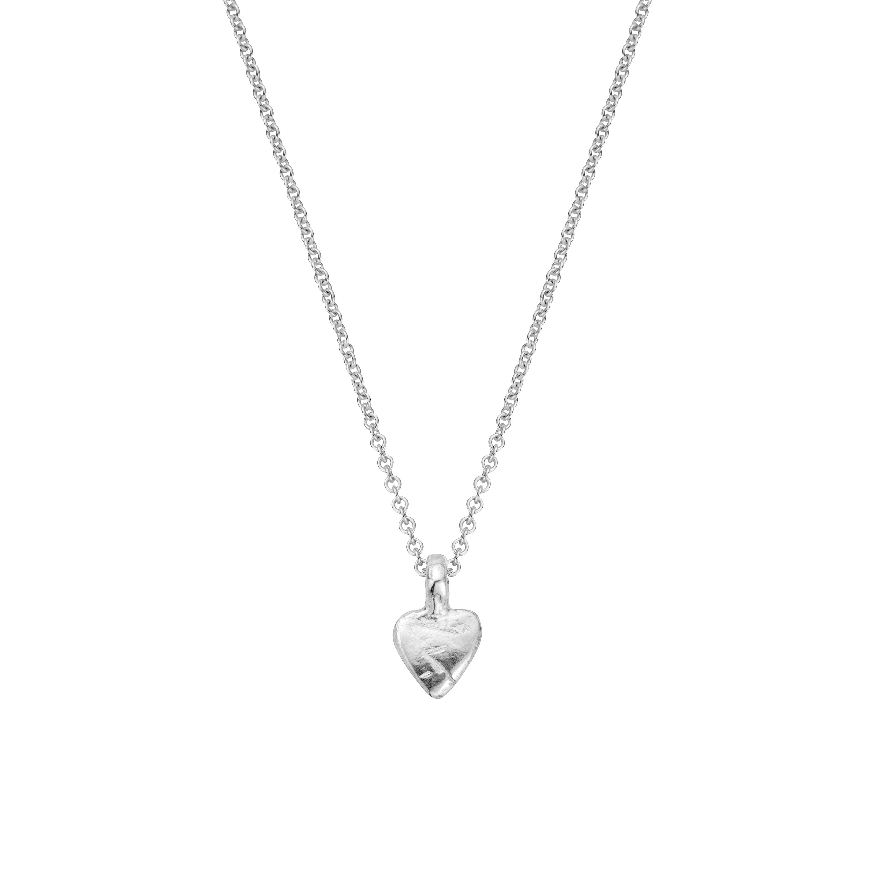 Children's Silver Baby Heart Necklace