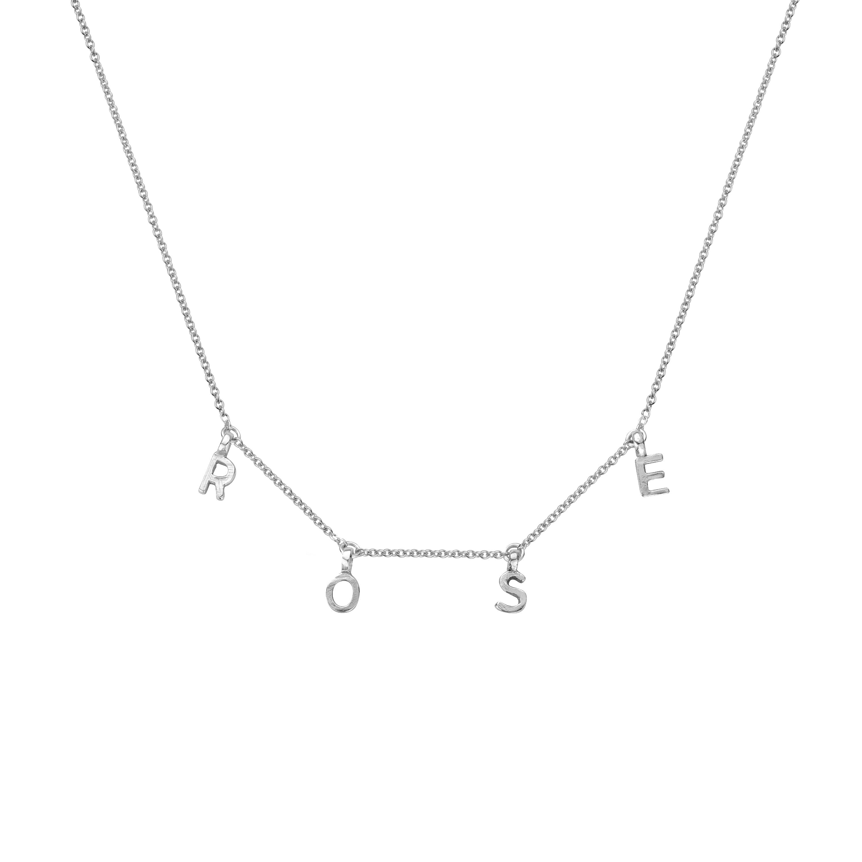 Children's Silver Fixed Alphabet Necklace