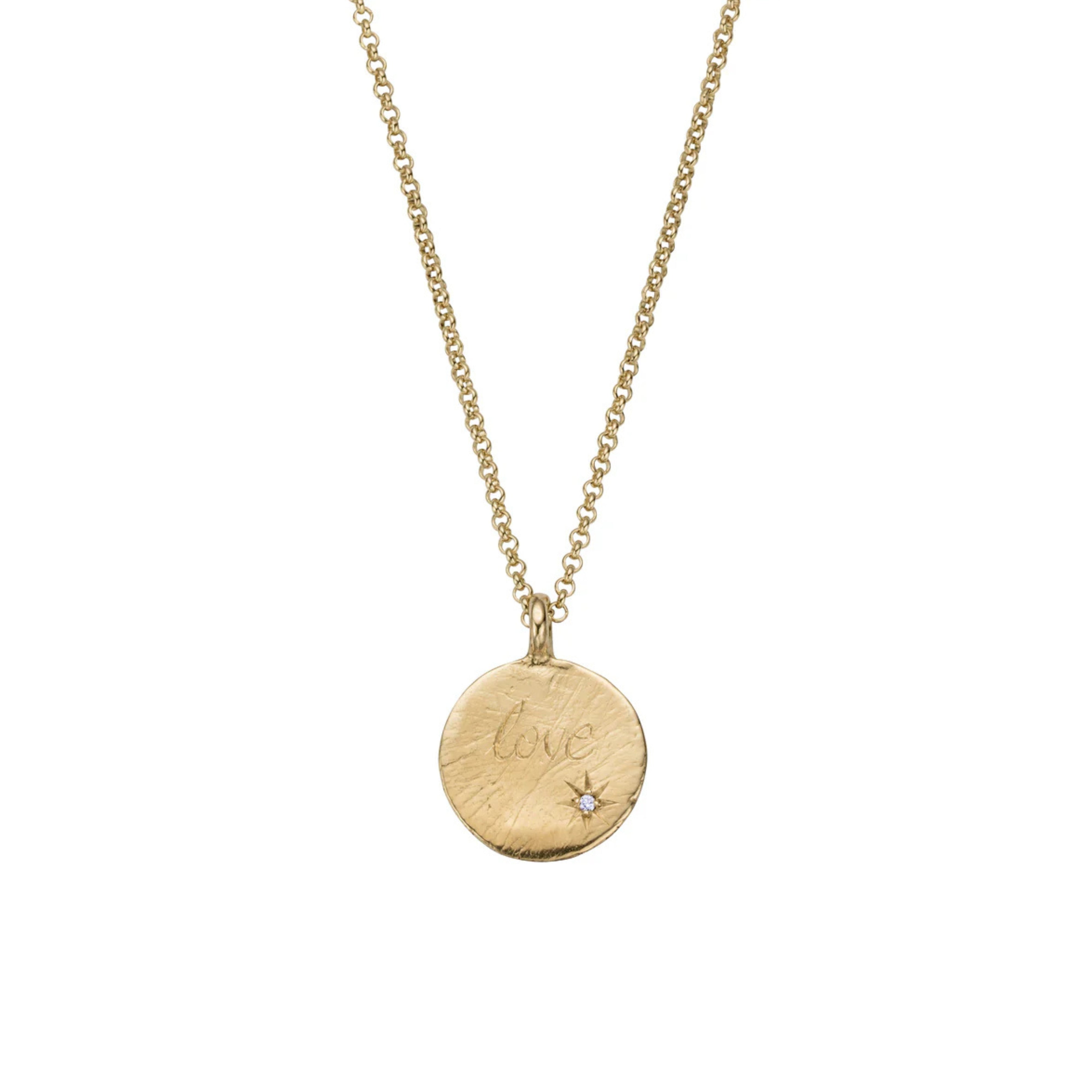 Gold Diamond Midnight Moon Necklace