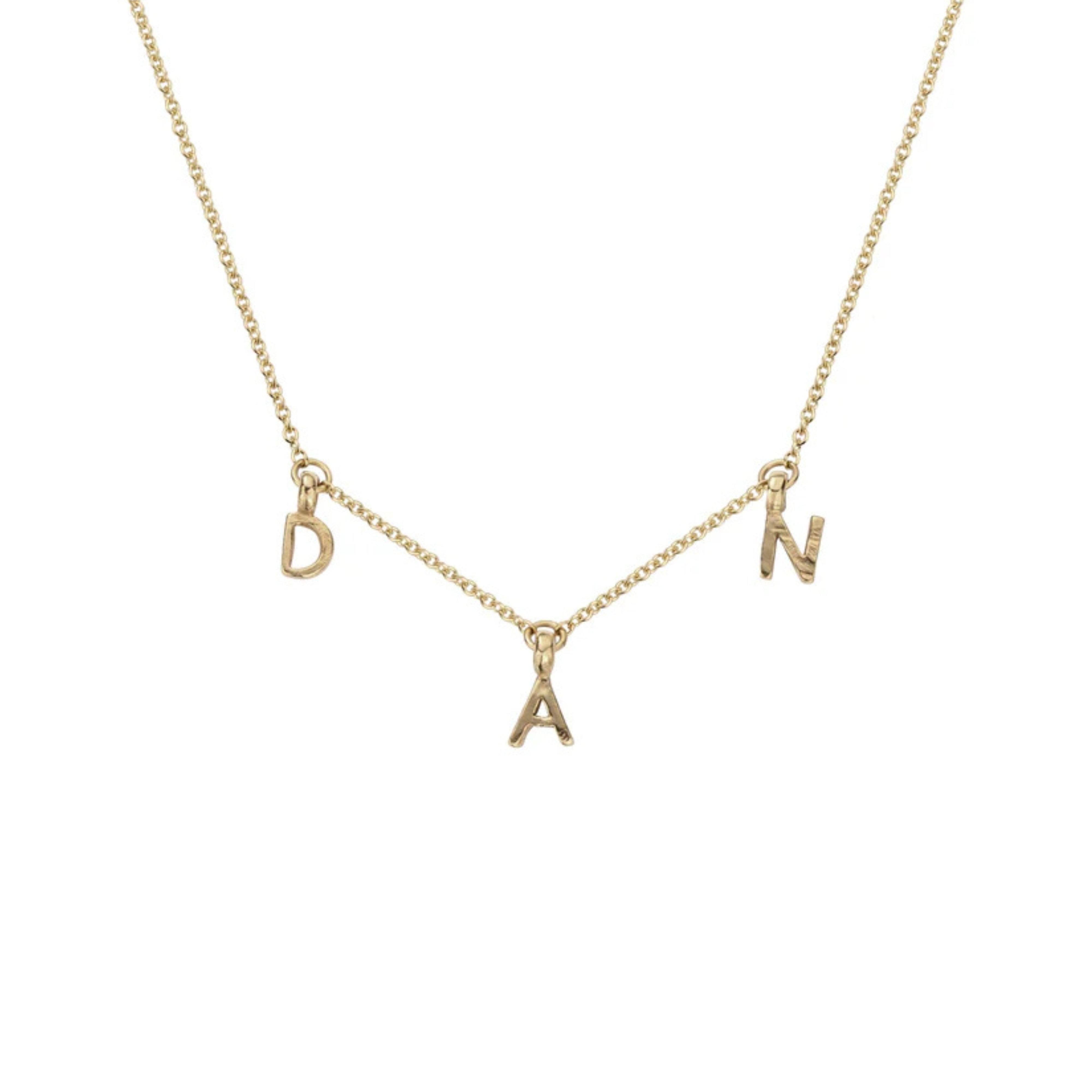 Gold Fixed Alphabet Necklace
