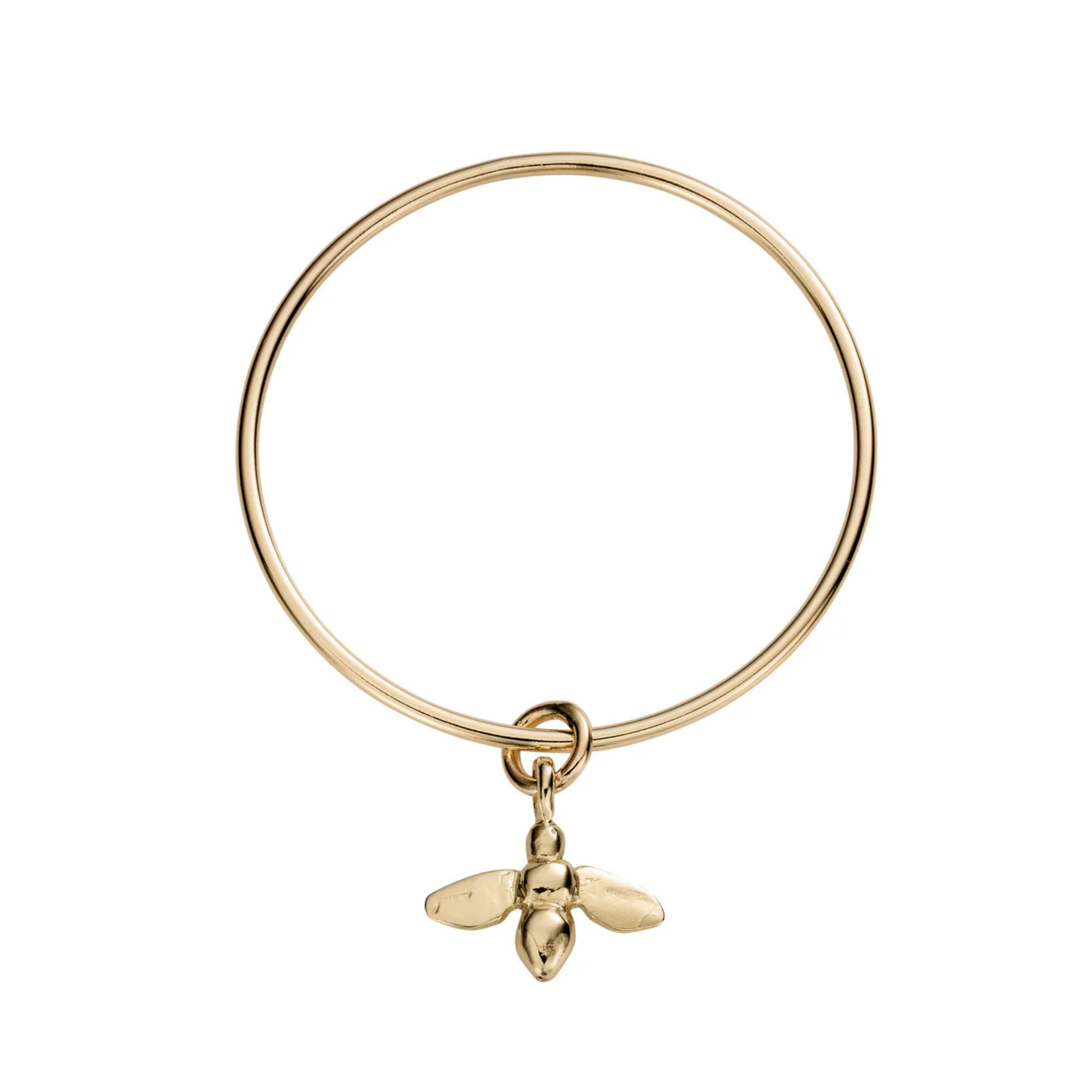 Gold Large Honey Bee Bangle