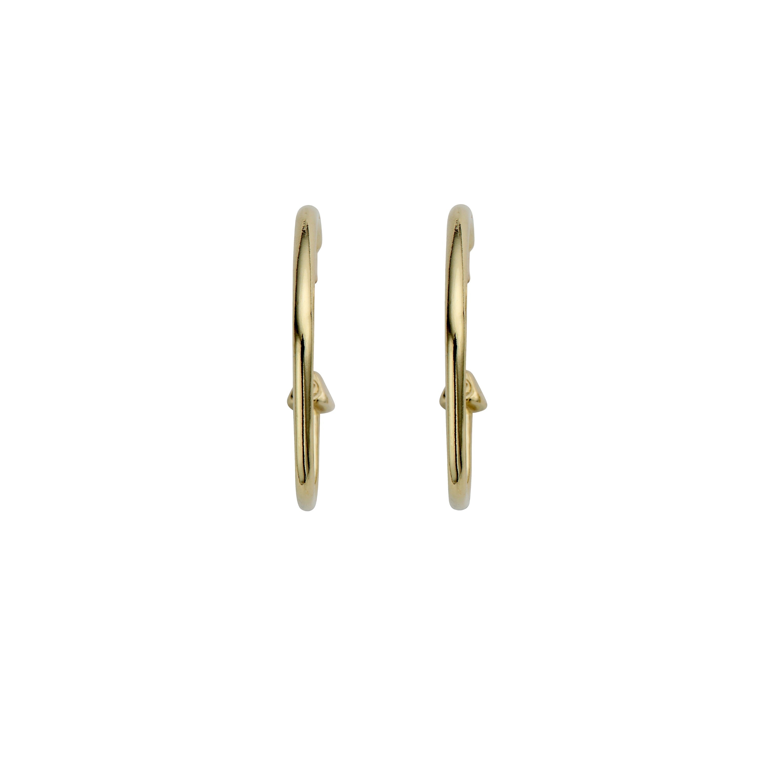 Gold Maxi Cupid Hoop Earrings