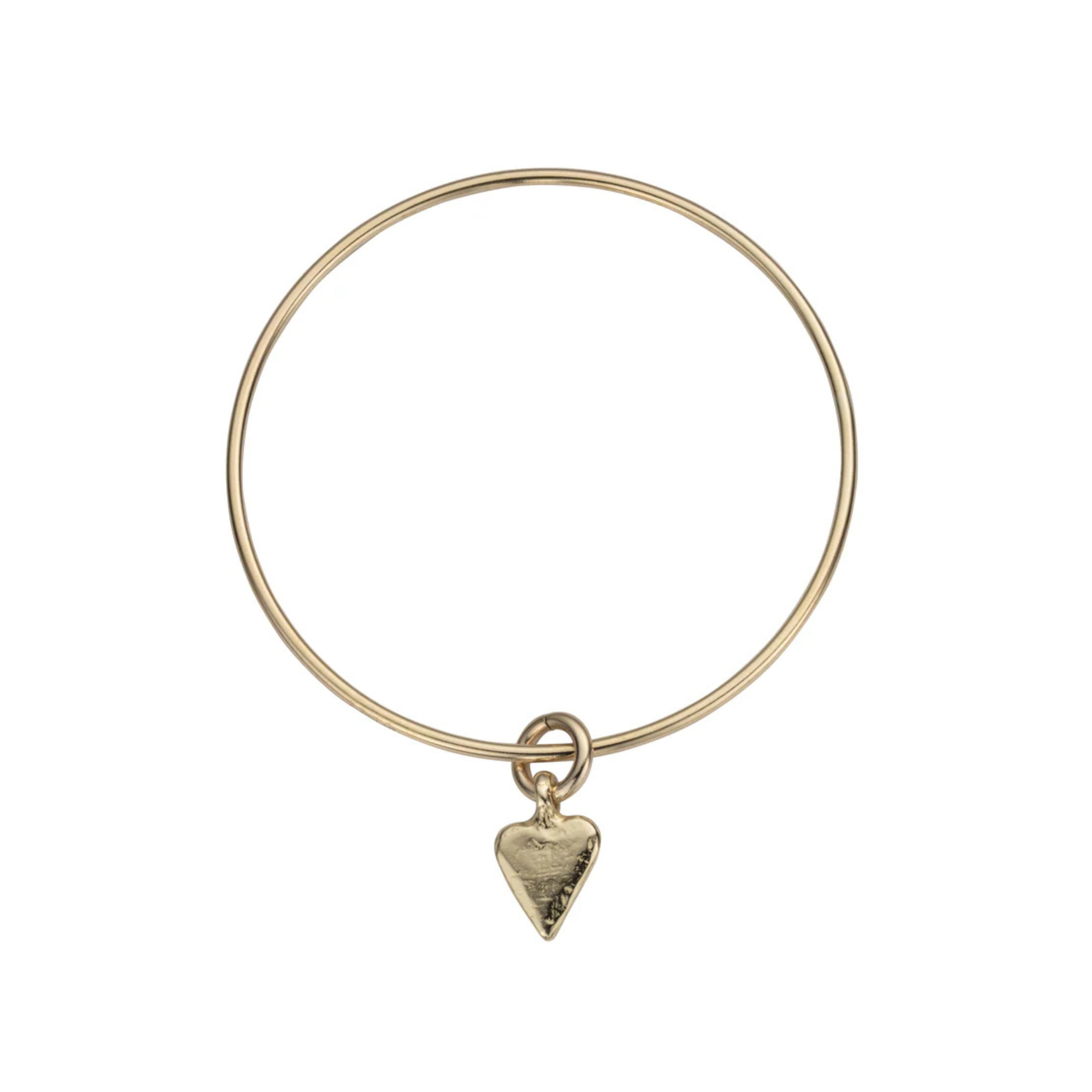 Gold Mini Heart Bangle