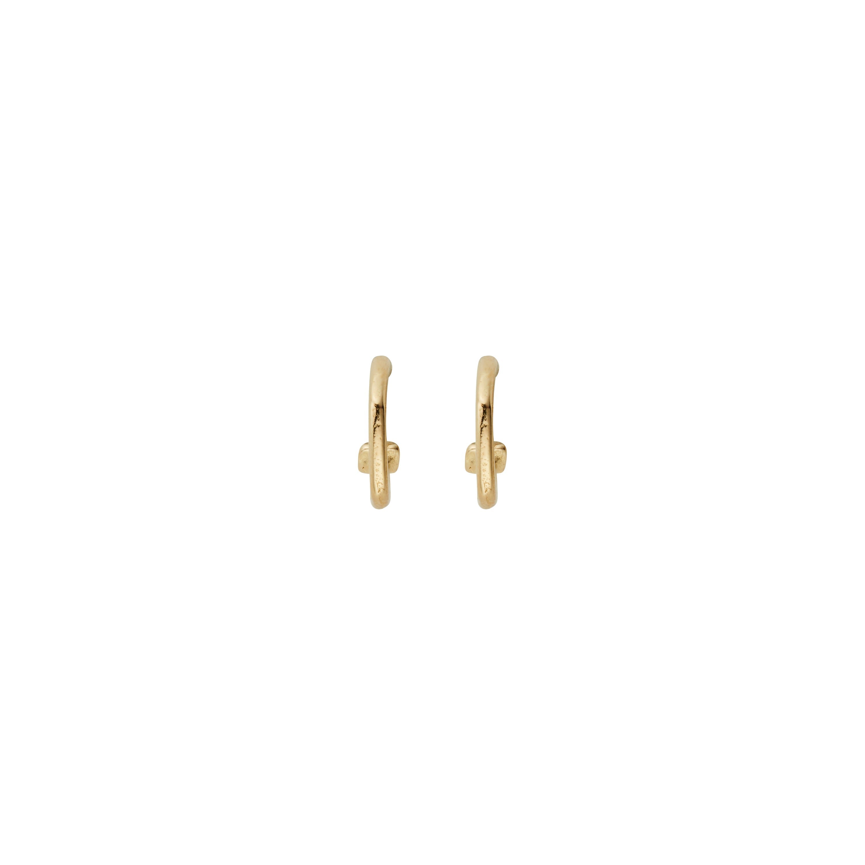 Gold Tiny Cupid Hoop Earrings