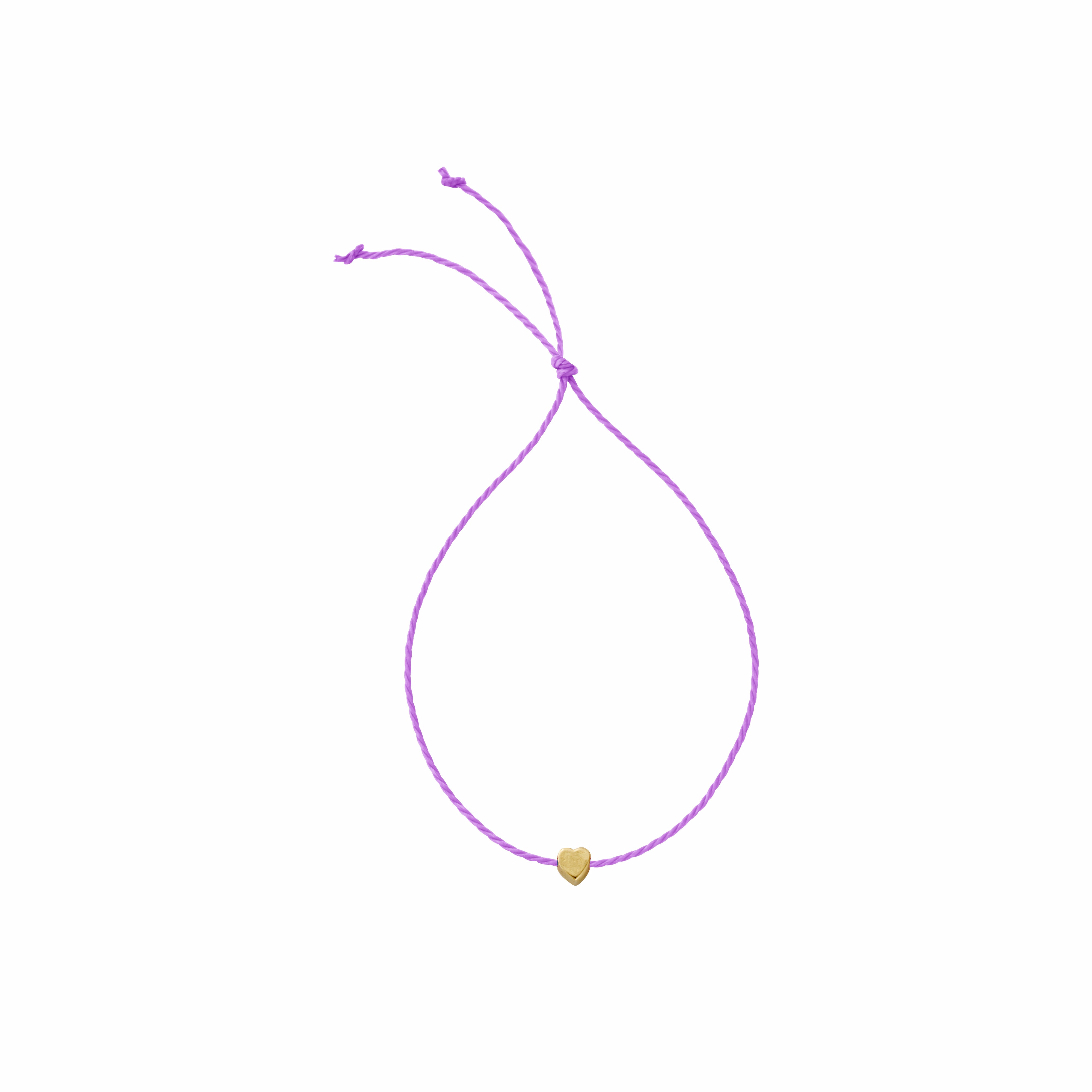 Gold Tiny Heart Cord Bracelet