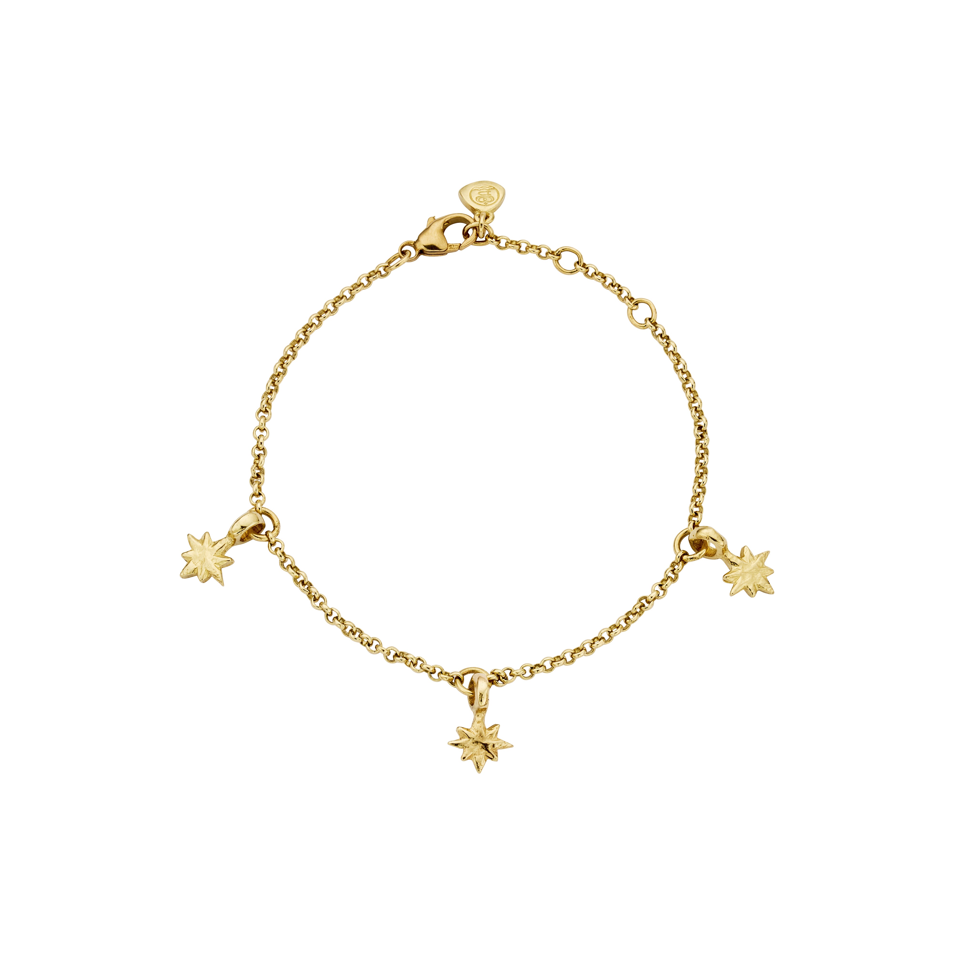 Gold Trio Baby North Star Chain Bracelet