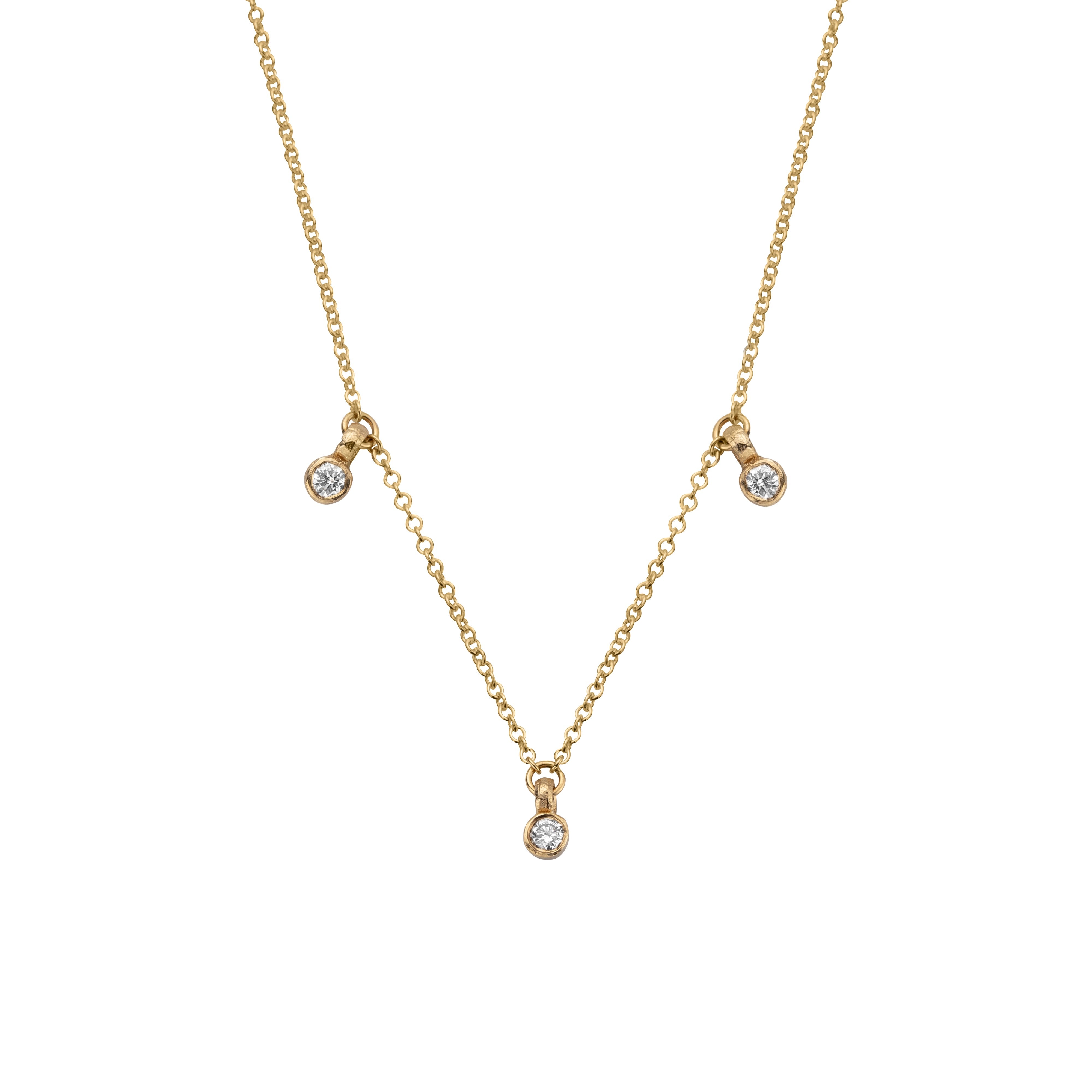 Gold Trio Diamond Necklace