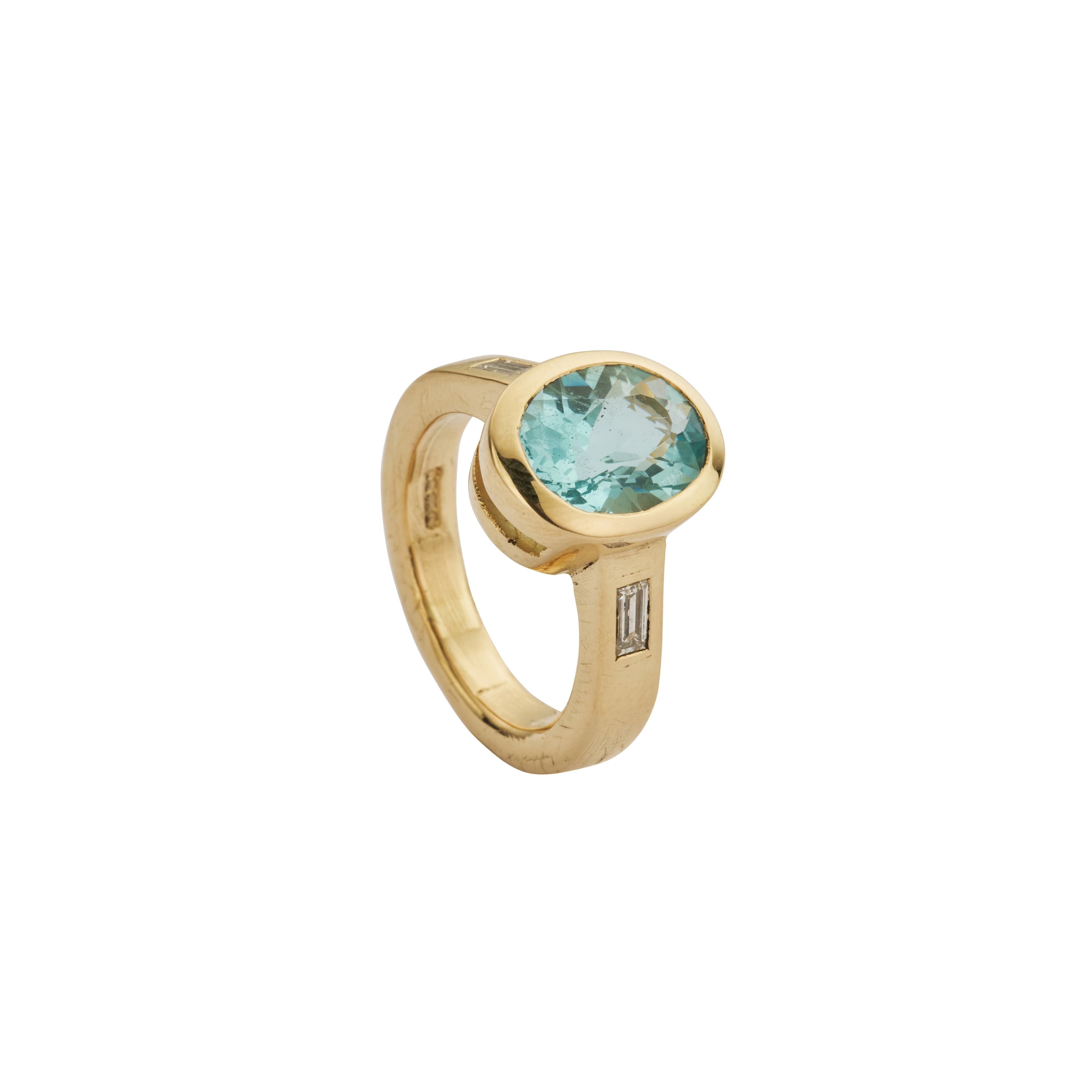 INDIRA Gold Zimbaqua Aquamarine & Diamond Ring 5 INDIRA Gold Zimbaqua Aquamarine & Diamond Ring