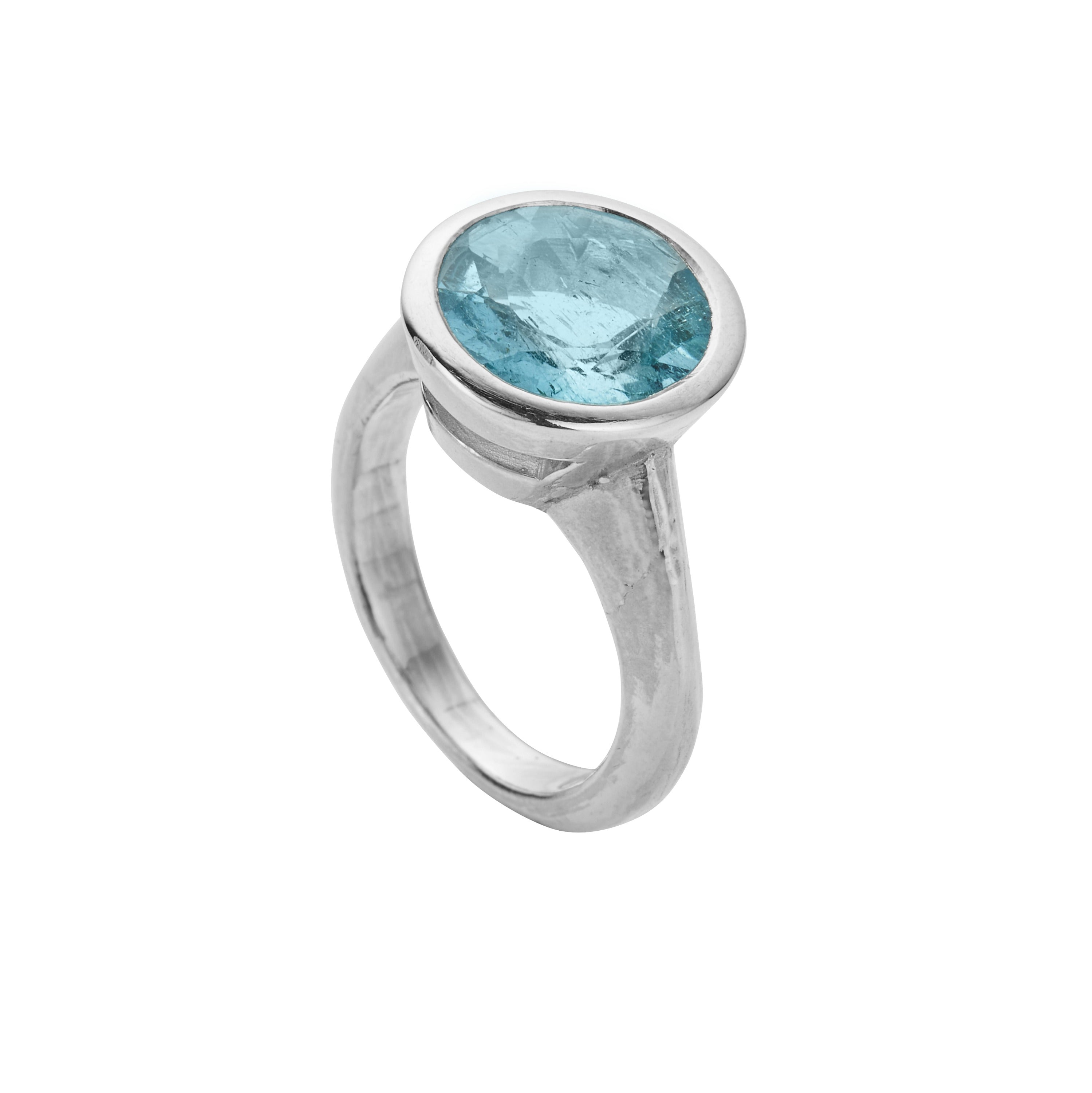 KHIONE Silver Aquamarine Ring 5 KHIONE Silver Aquamarine Ring