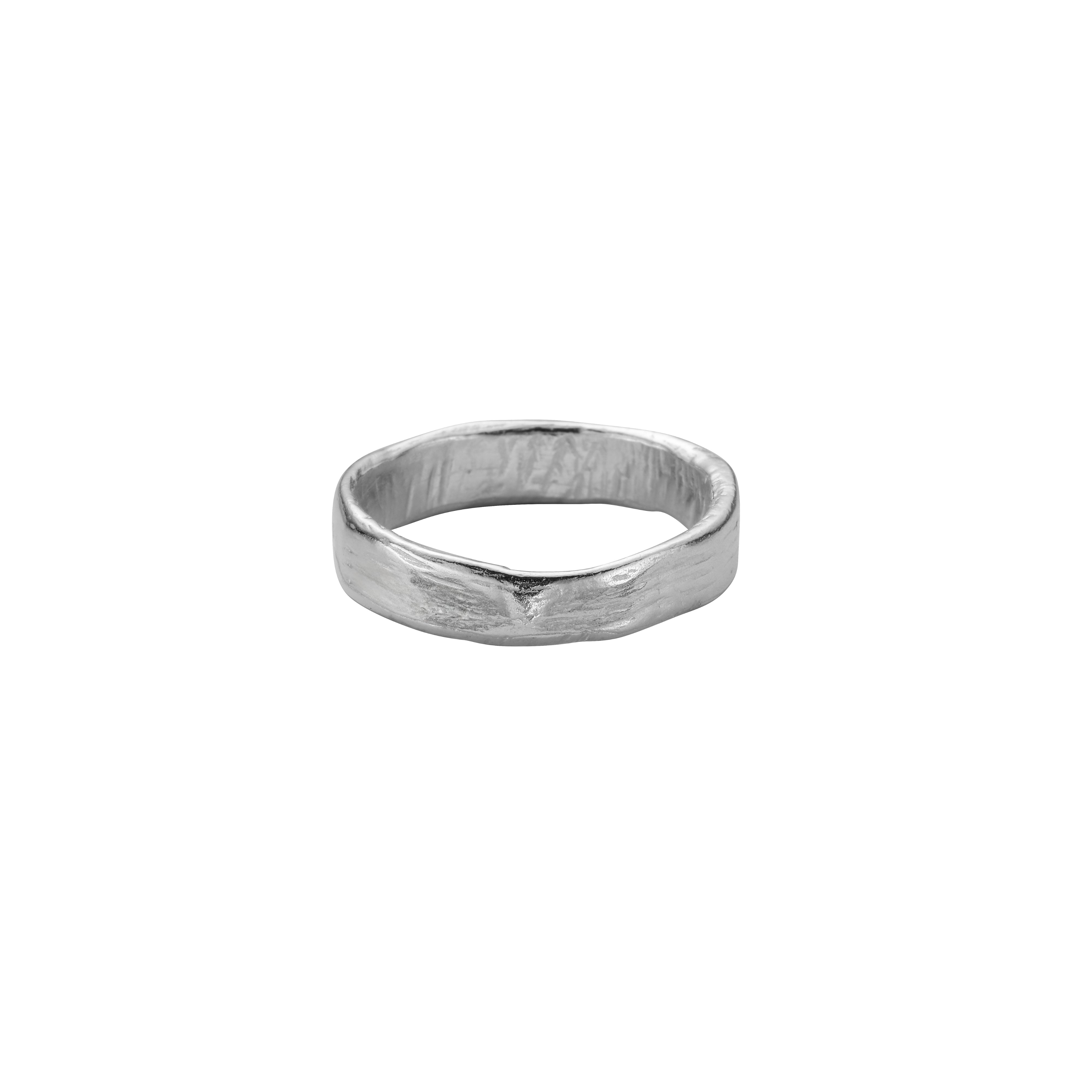 Men's 18ct White Gold Midi Posey Ring