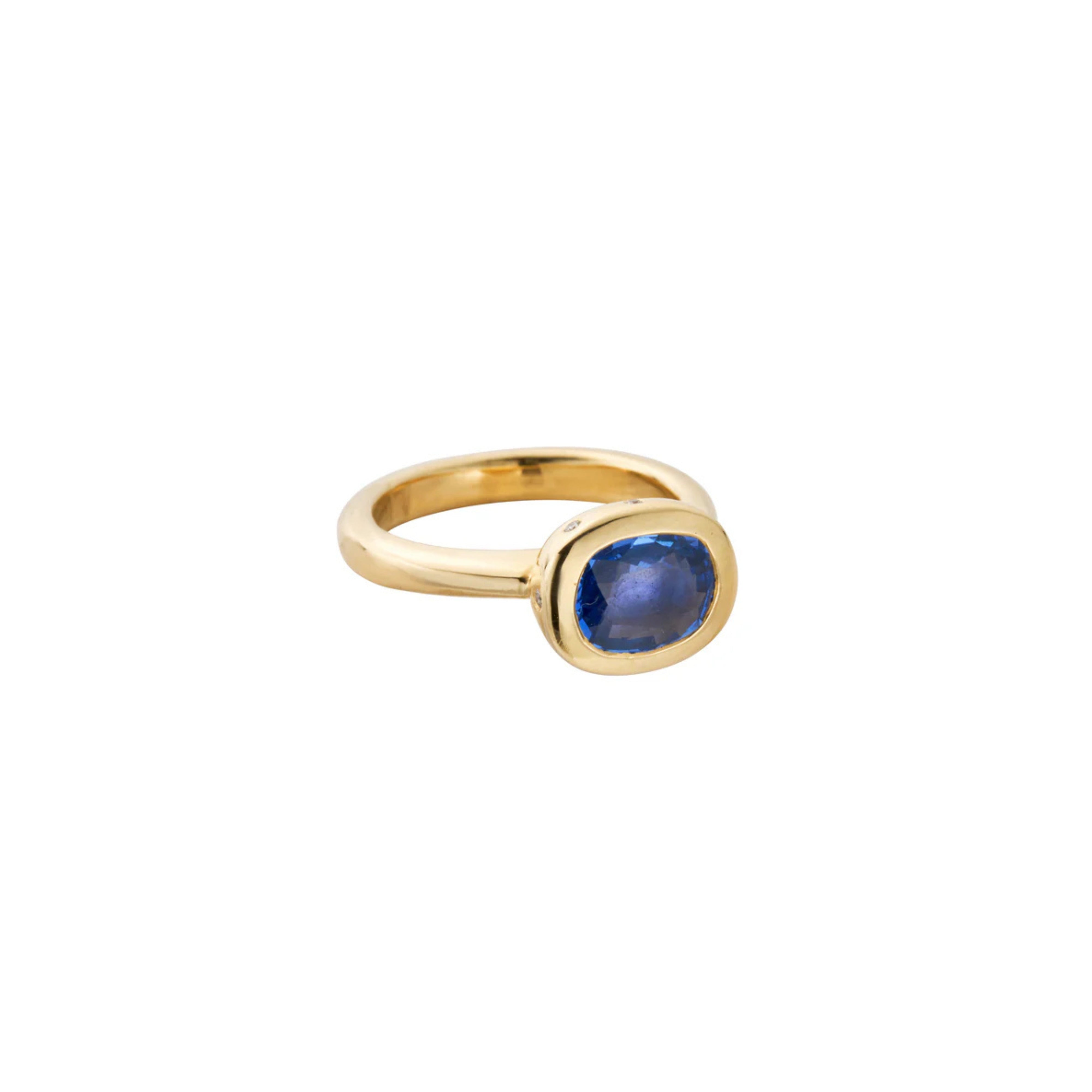 ODETA Gold Blue Sapphire Ring