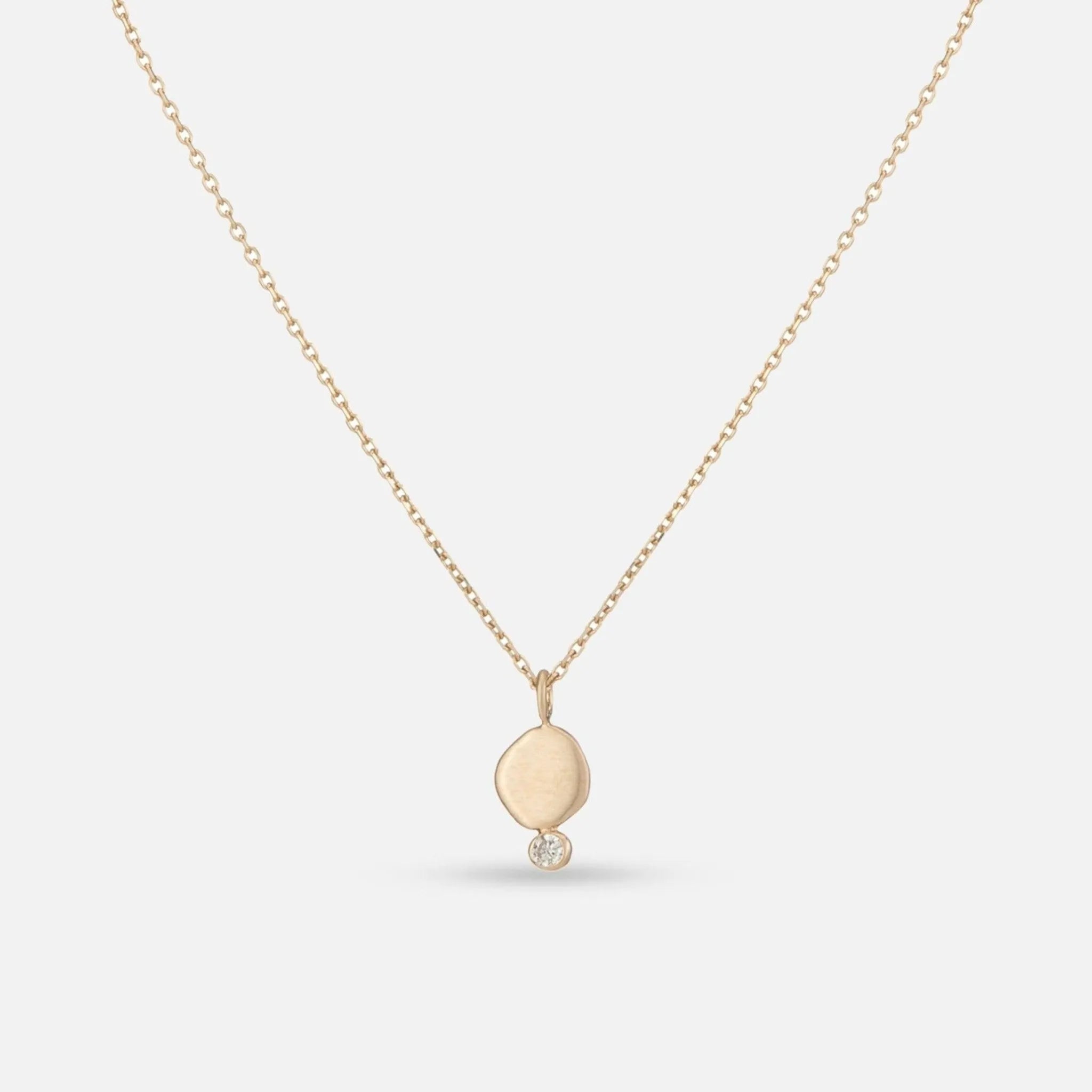 Diamond + Hammered Granule Necklace