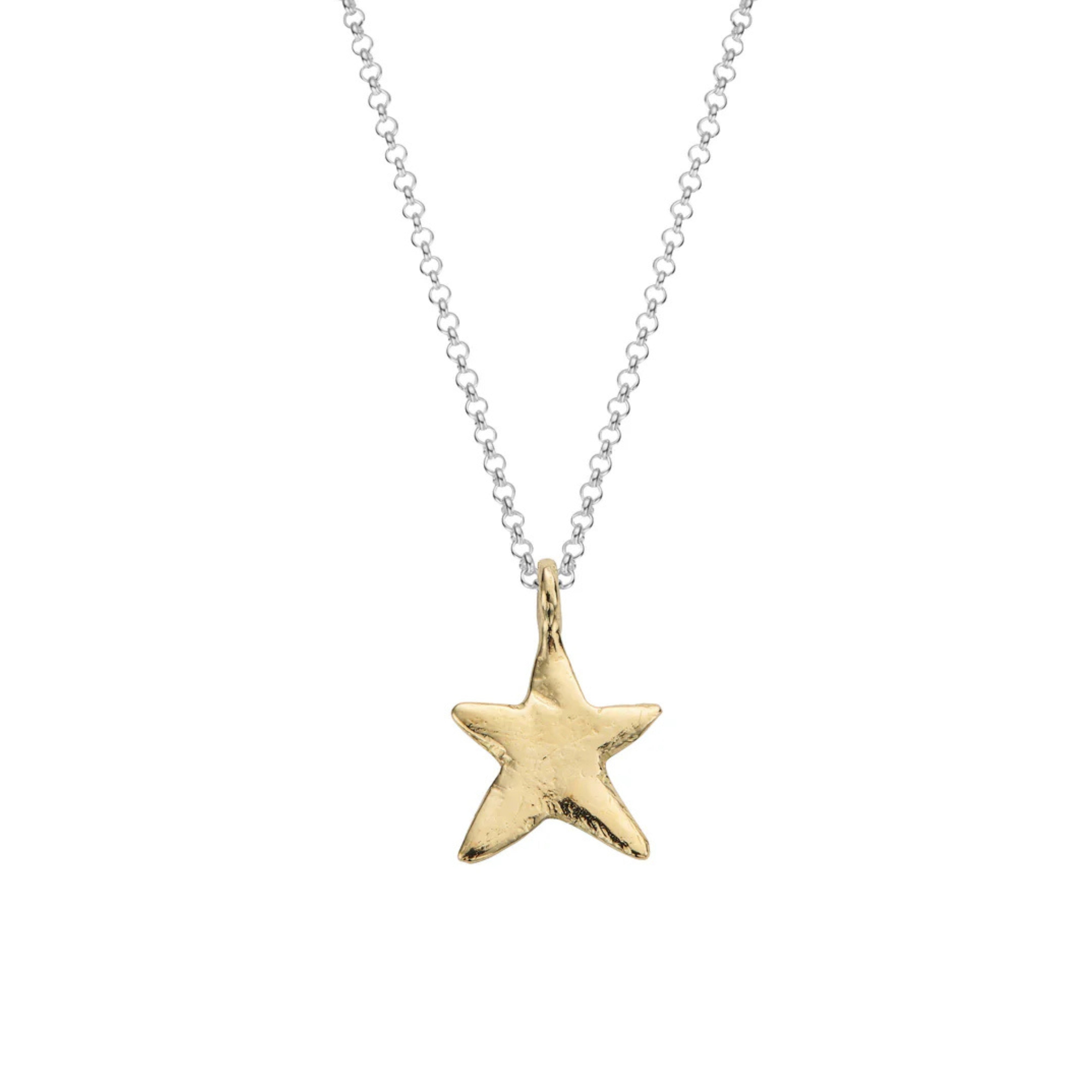 Silver & Gold Midi Star Necklace