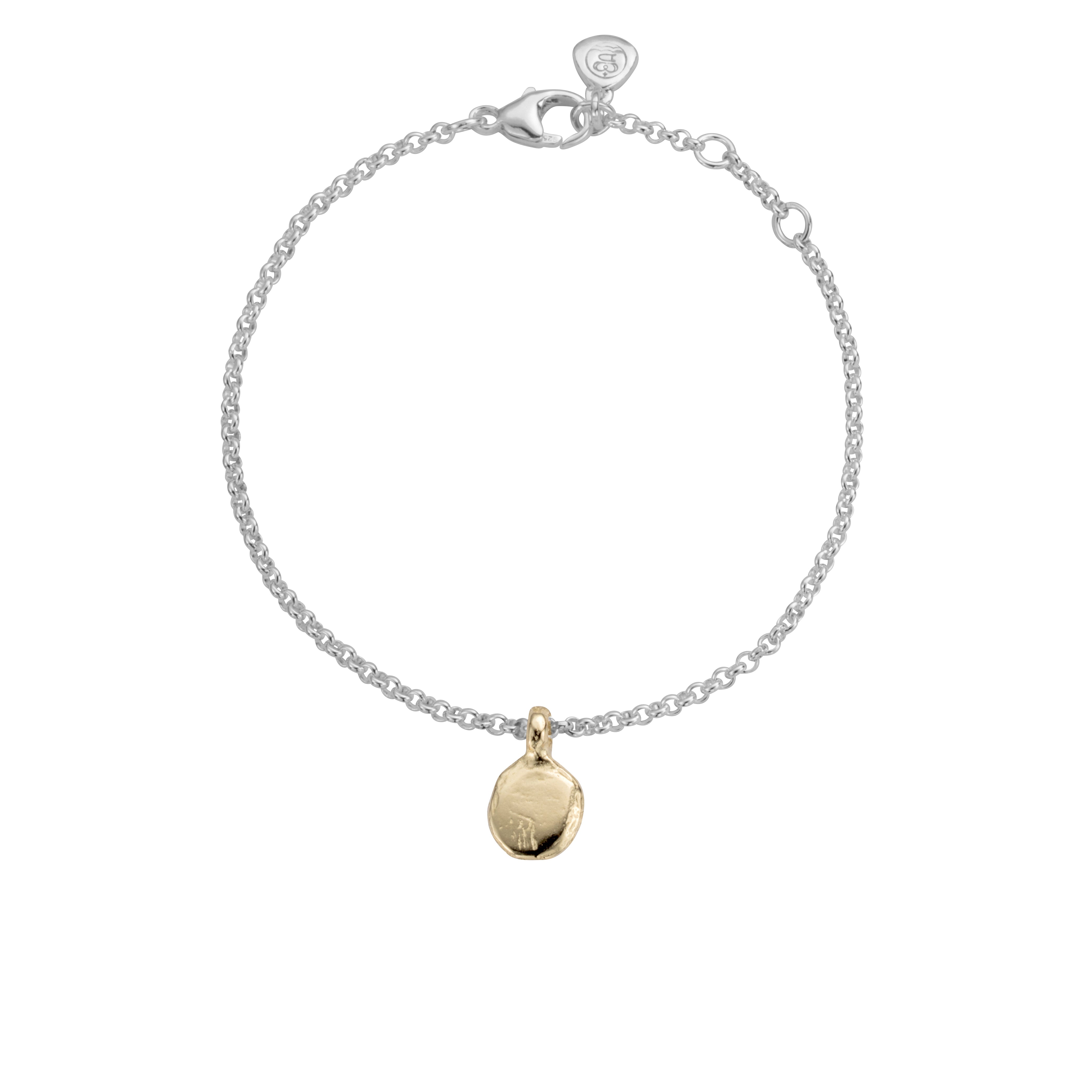 Silver & Gold Mini Disc Chain Bracelet