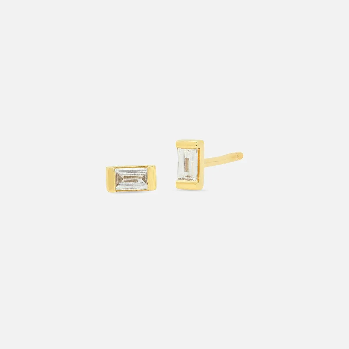 Diamond Baguette Studs