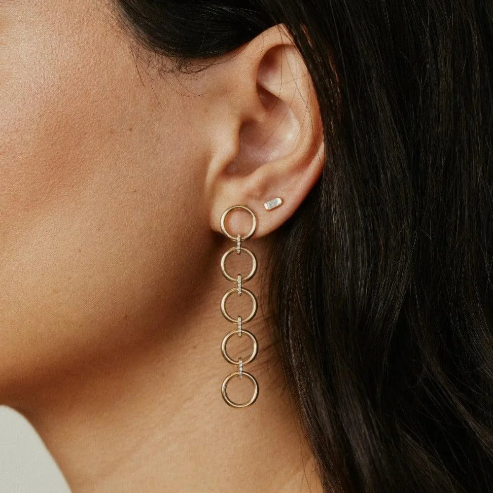 Diamond Baguette Studs 4 Diamond Baguette Studs