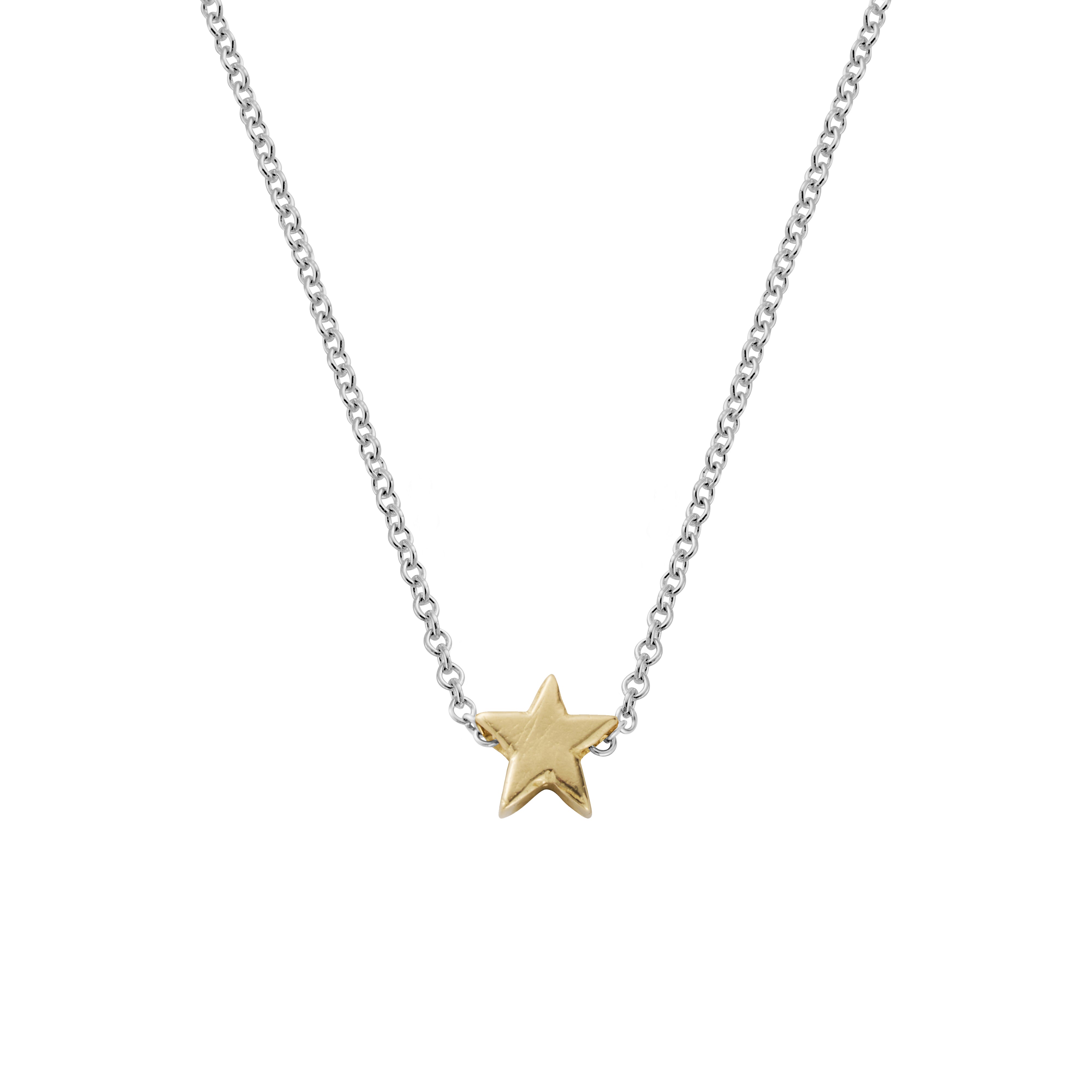 Silver & Gold Wishing Star Necklace