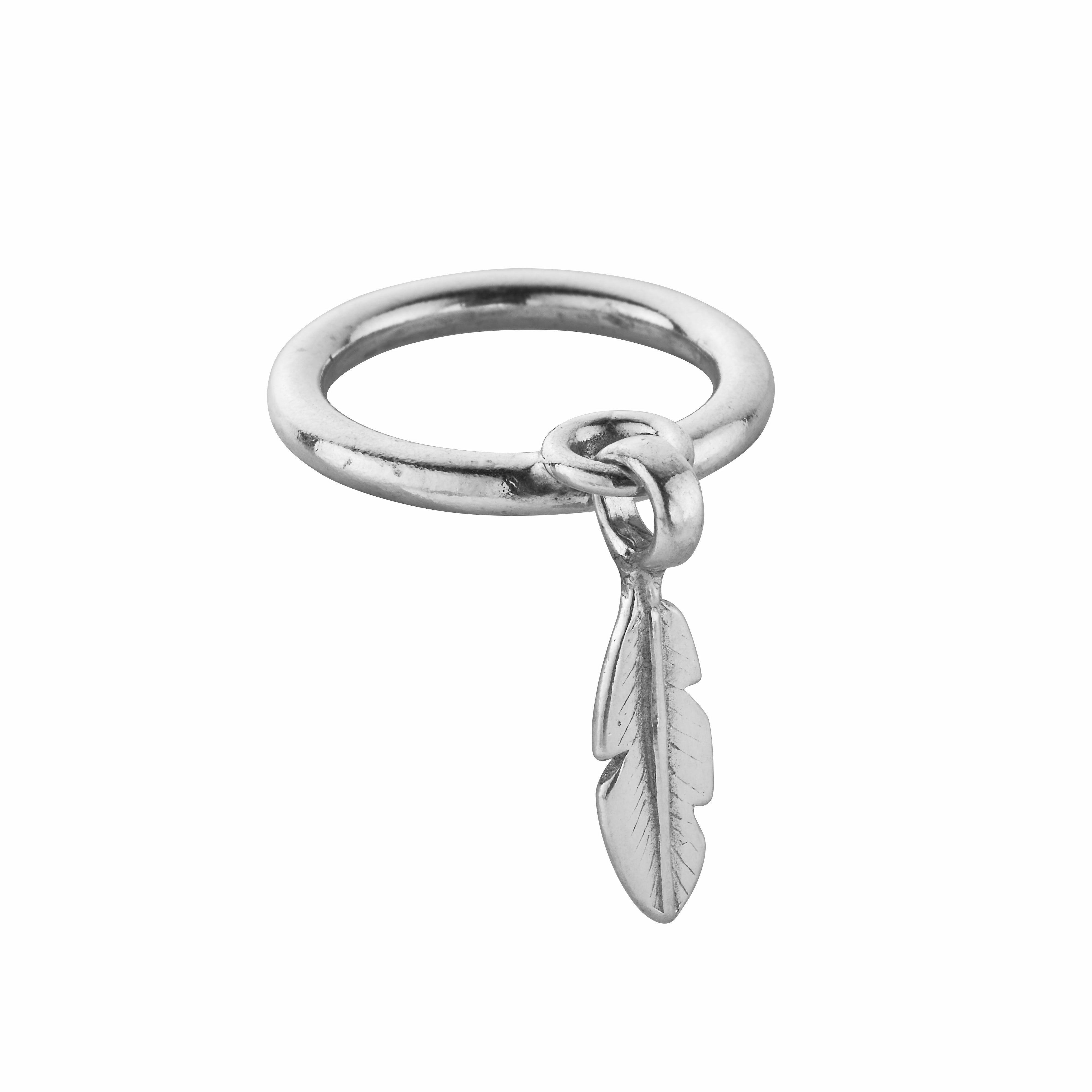 Silver Baby Feather Falling Ring