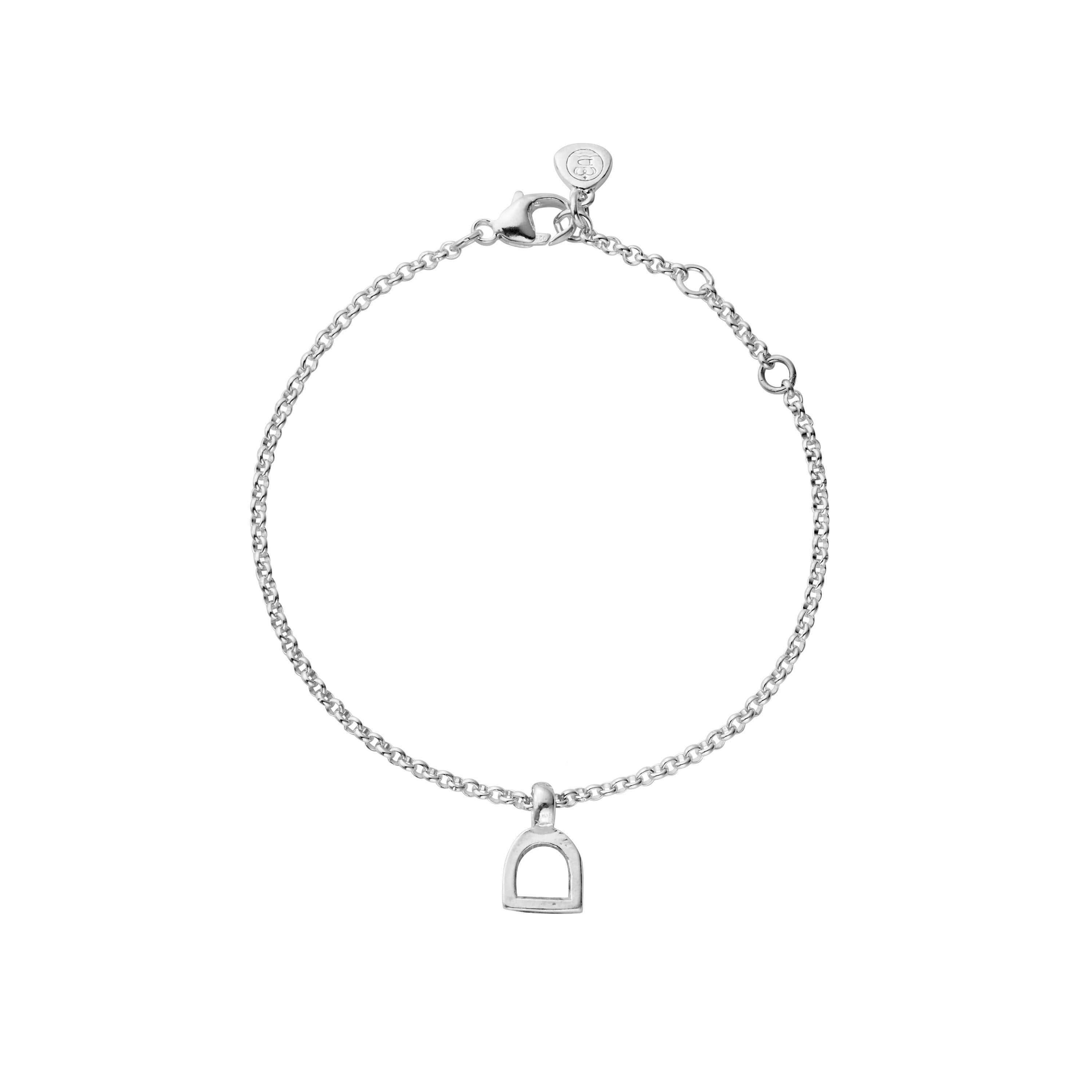 Silver Baby Stirrup Chain Bracelet