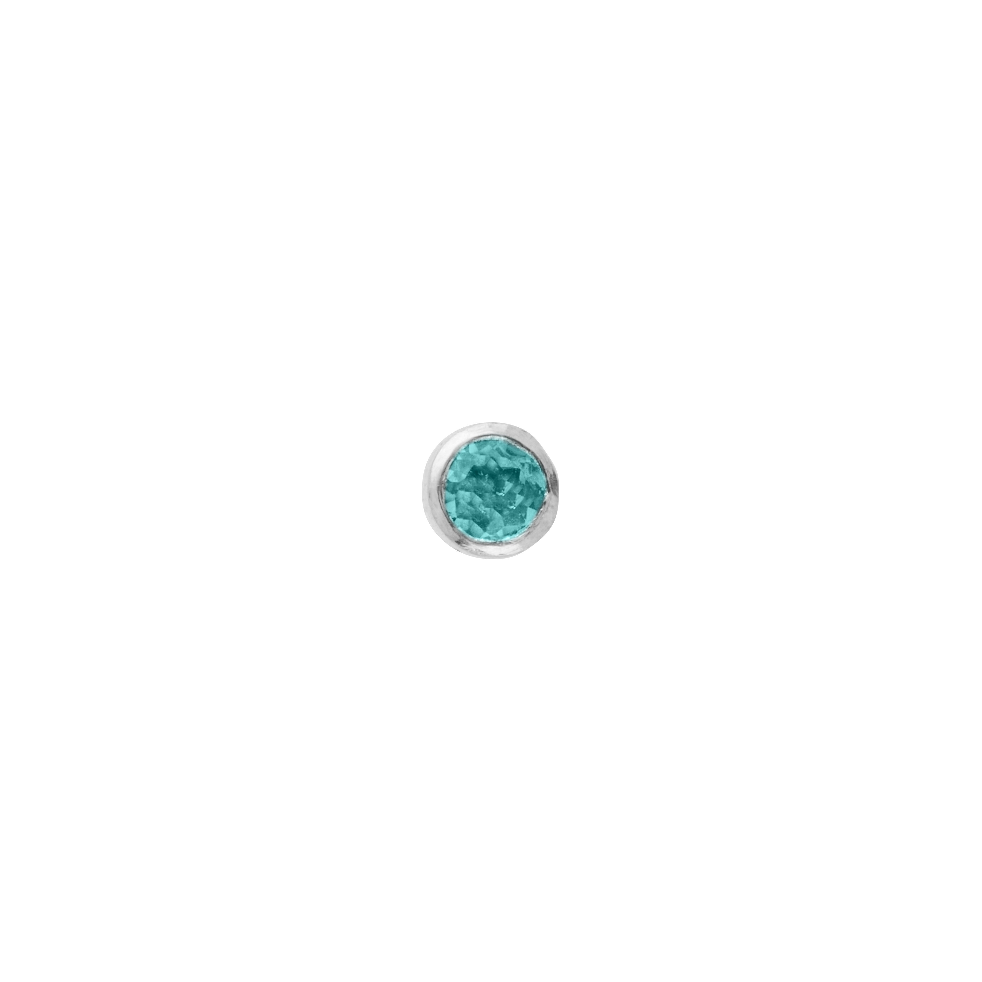 Silver Blue Topaz 'Balance' Stud Earrings
