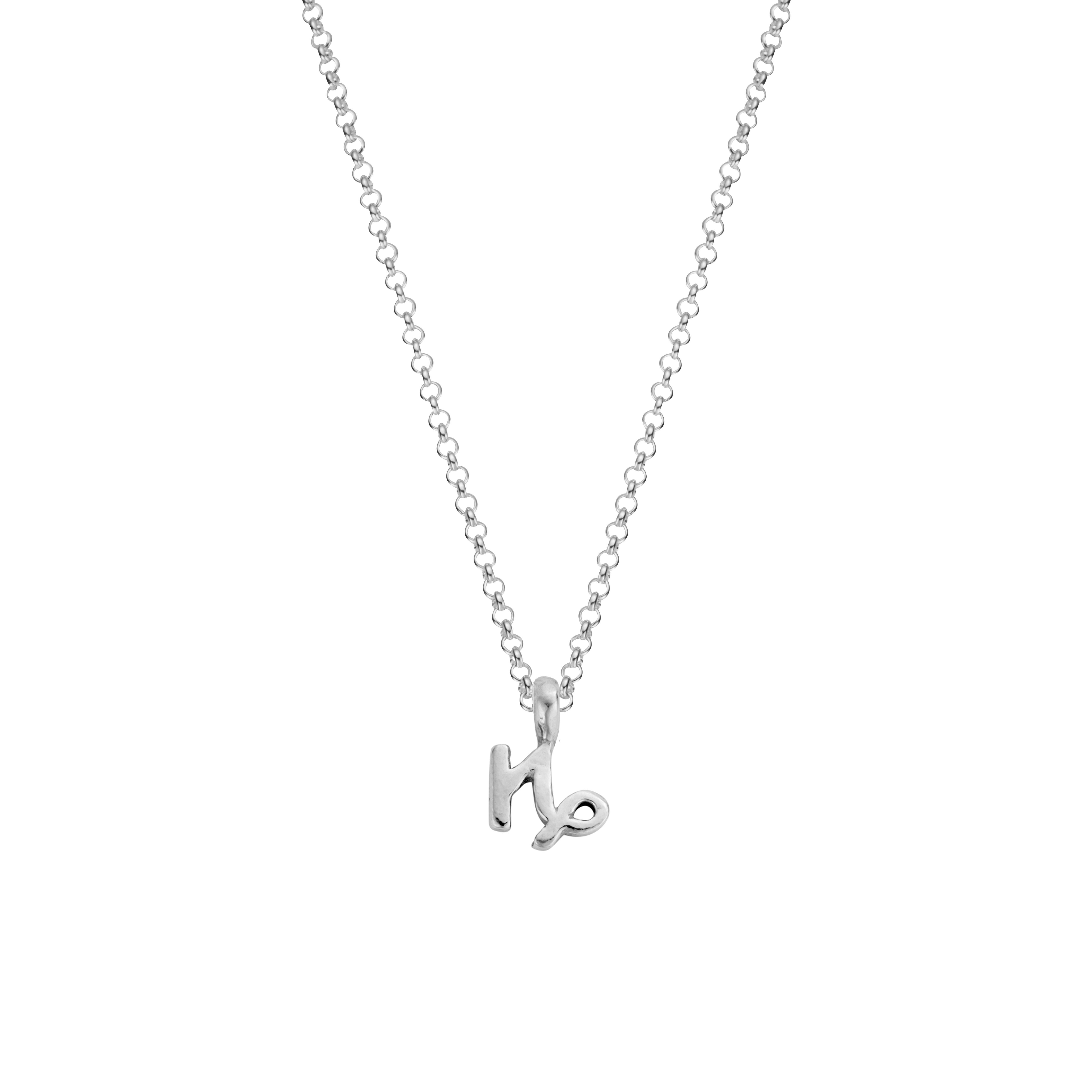 Silver Capricorn Men's Horoscope Necklace