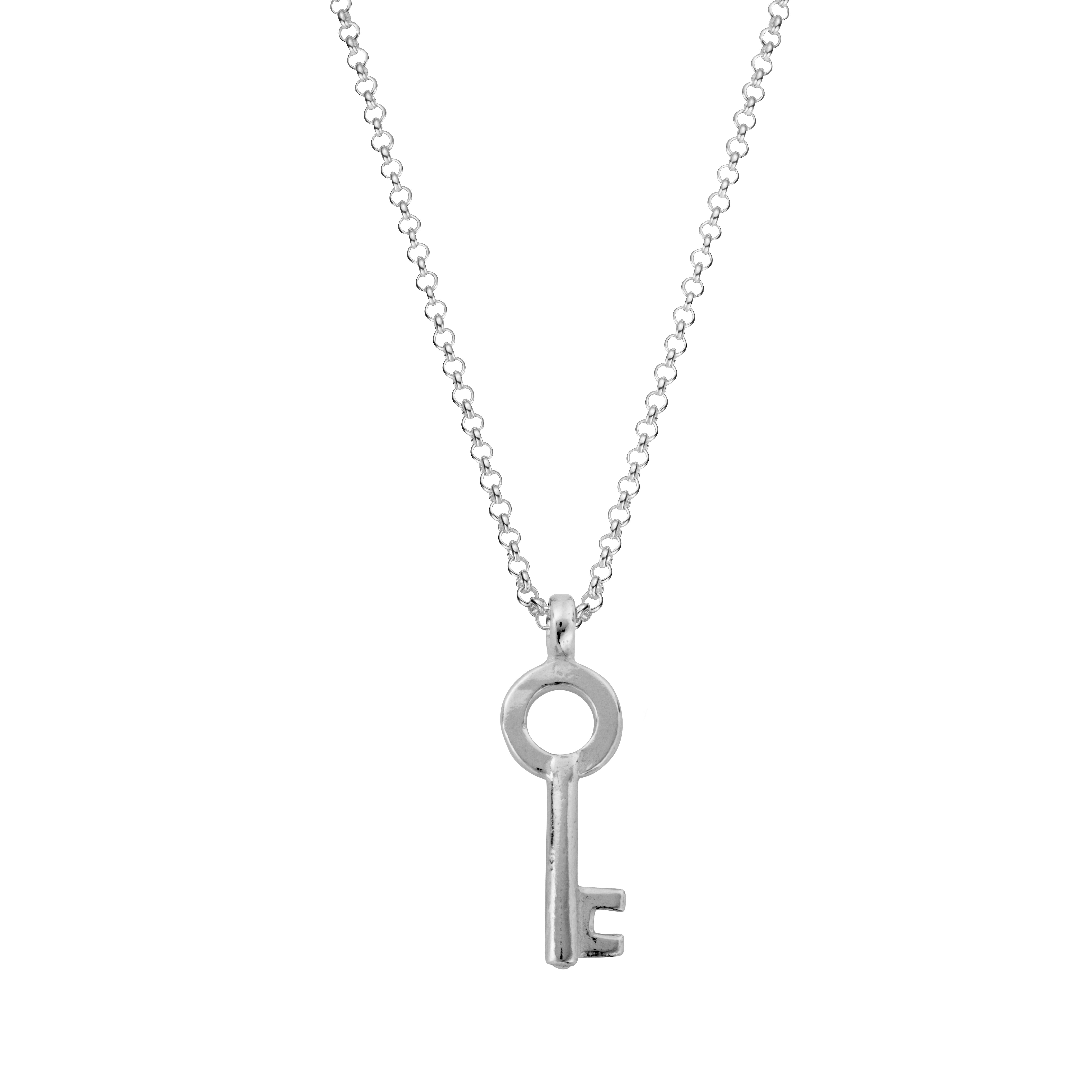 Silver Medium Dreamer's Key Necklace