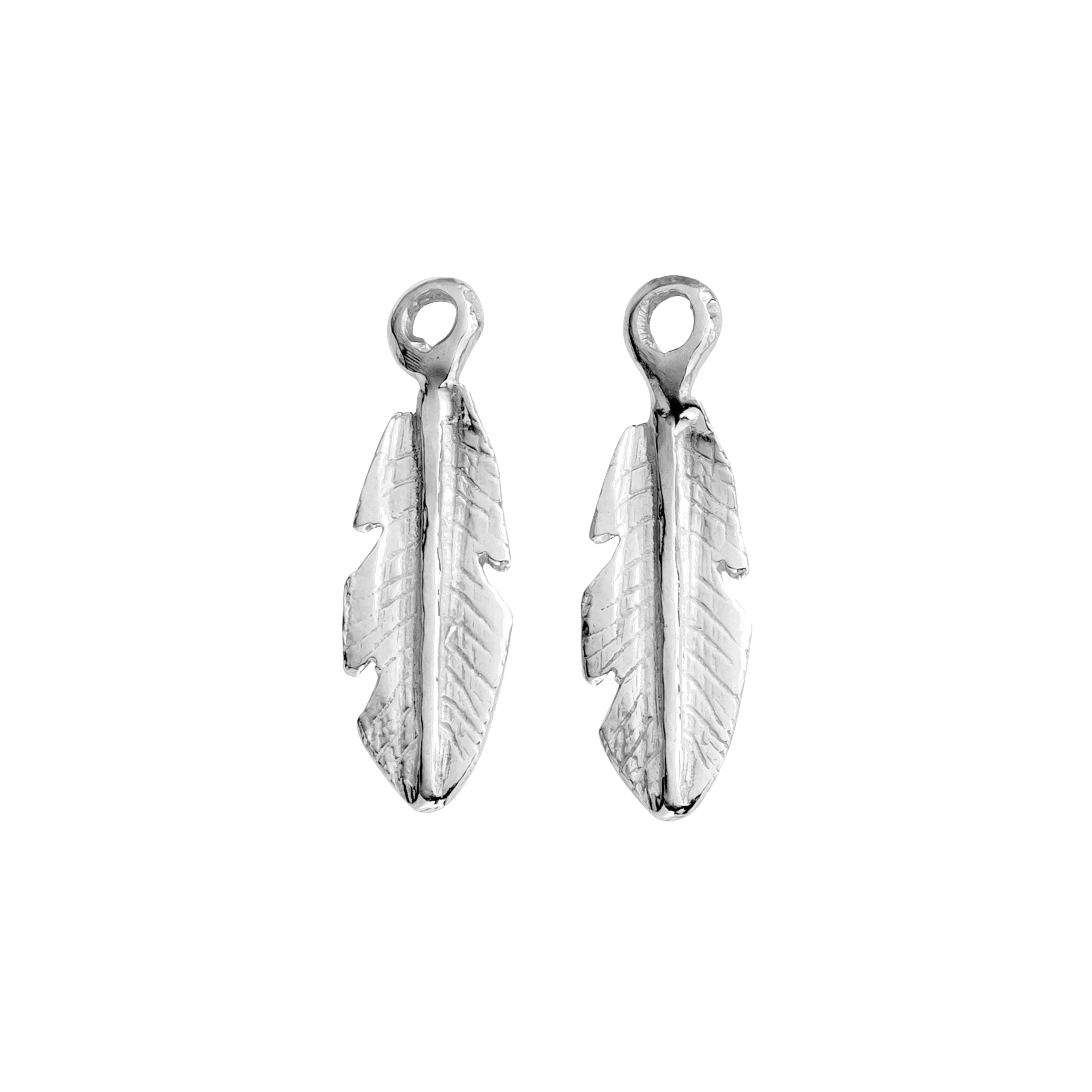 Silver Medium Feather Charms