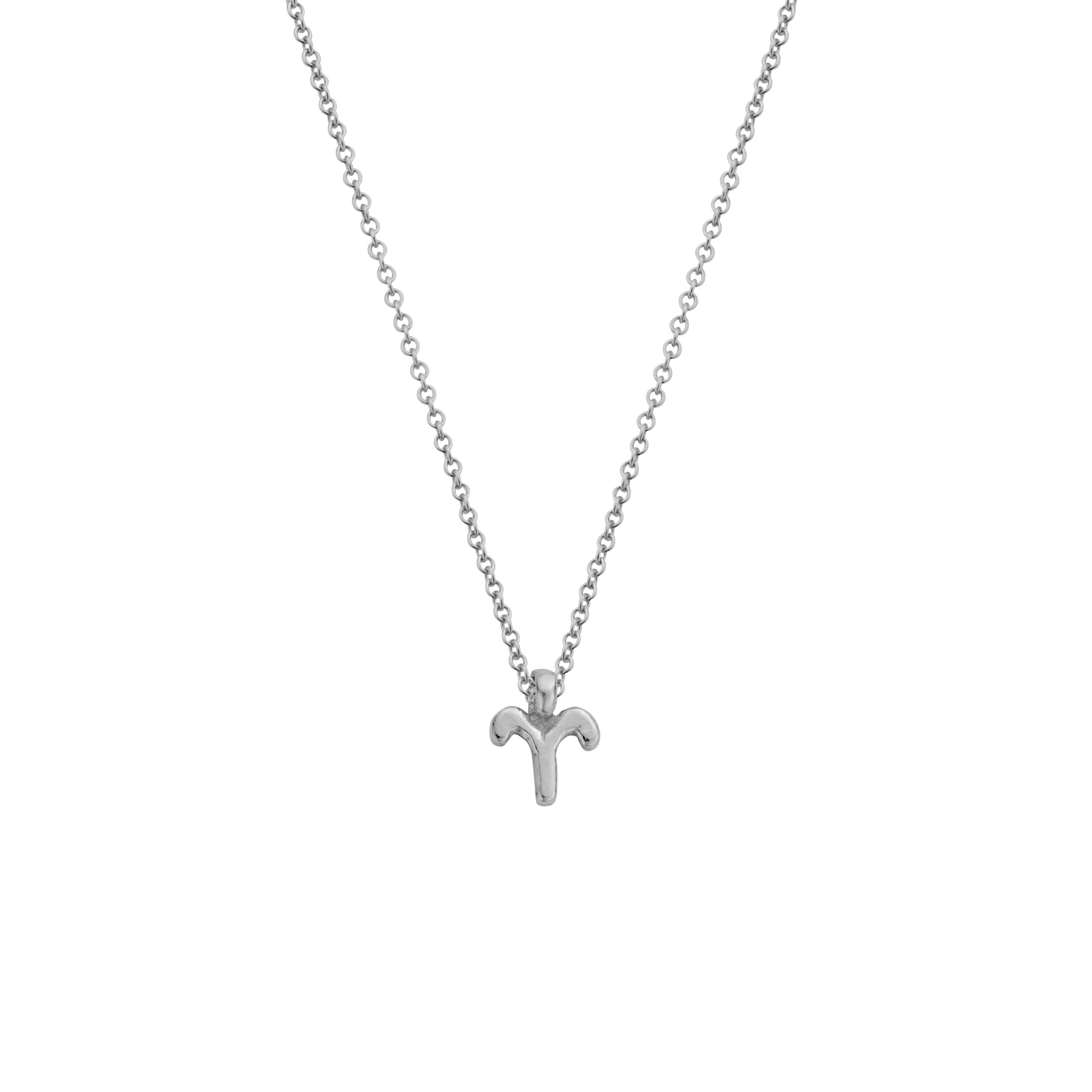 Silver Mini Aries Horoscope Necklace
