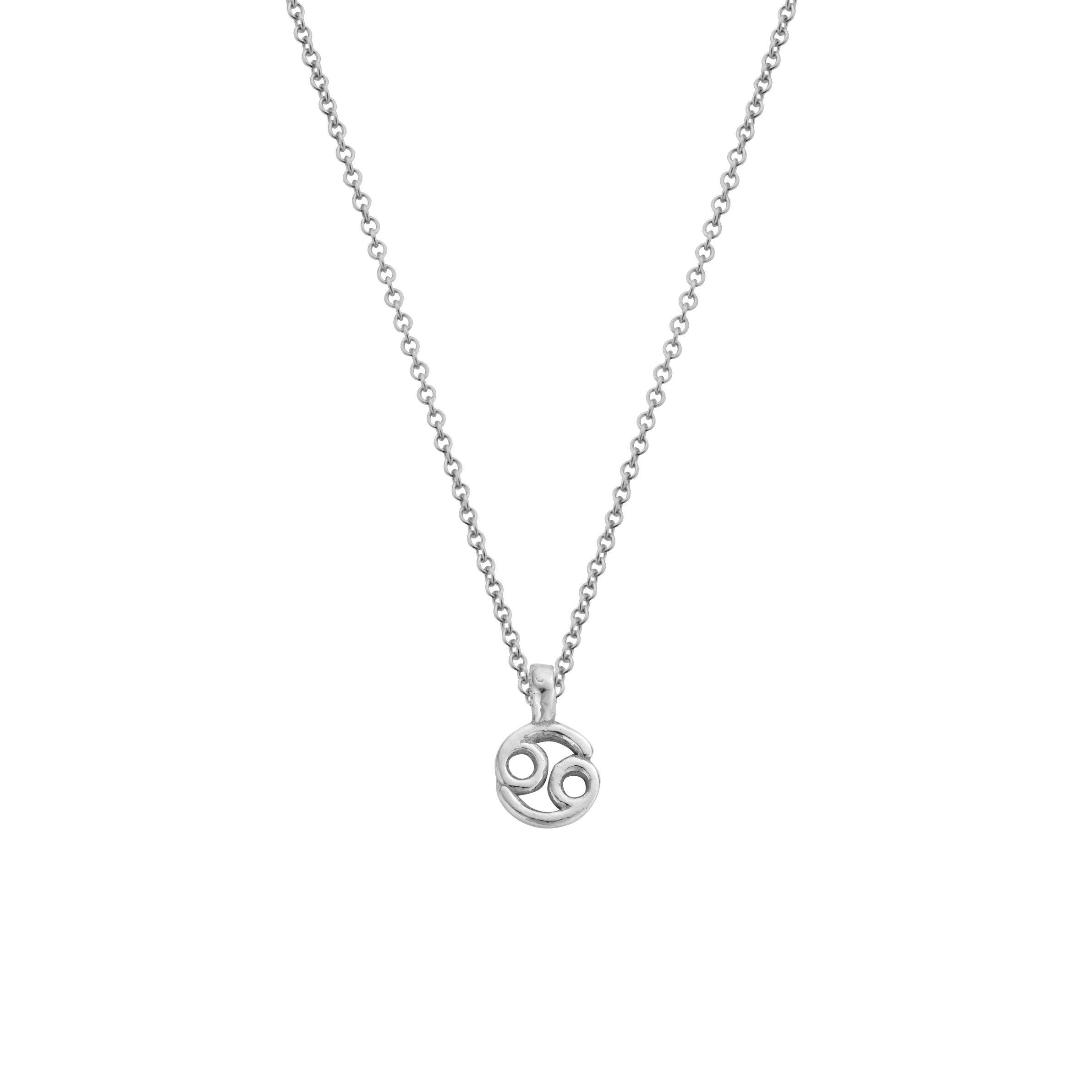 Silver Mini Cancer Horoscope Necklace